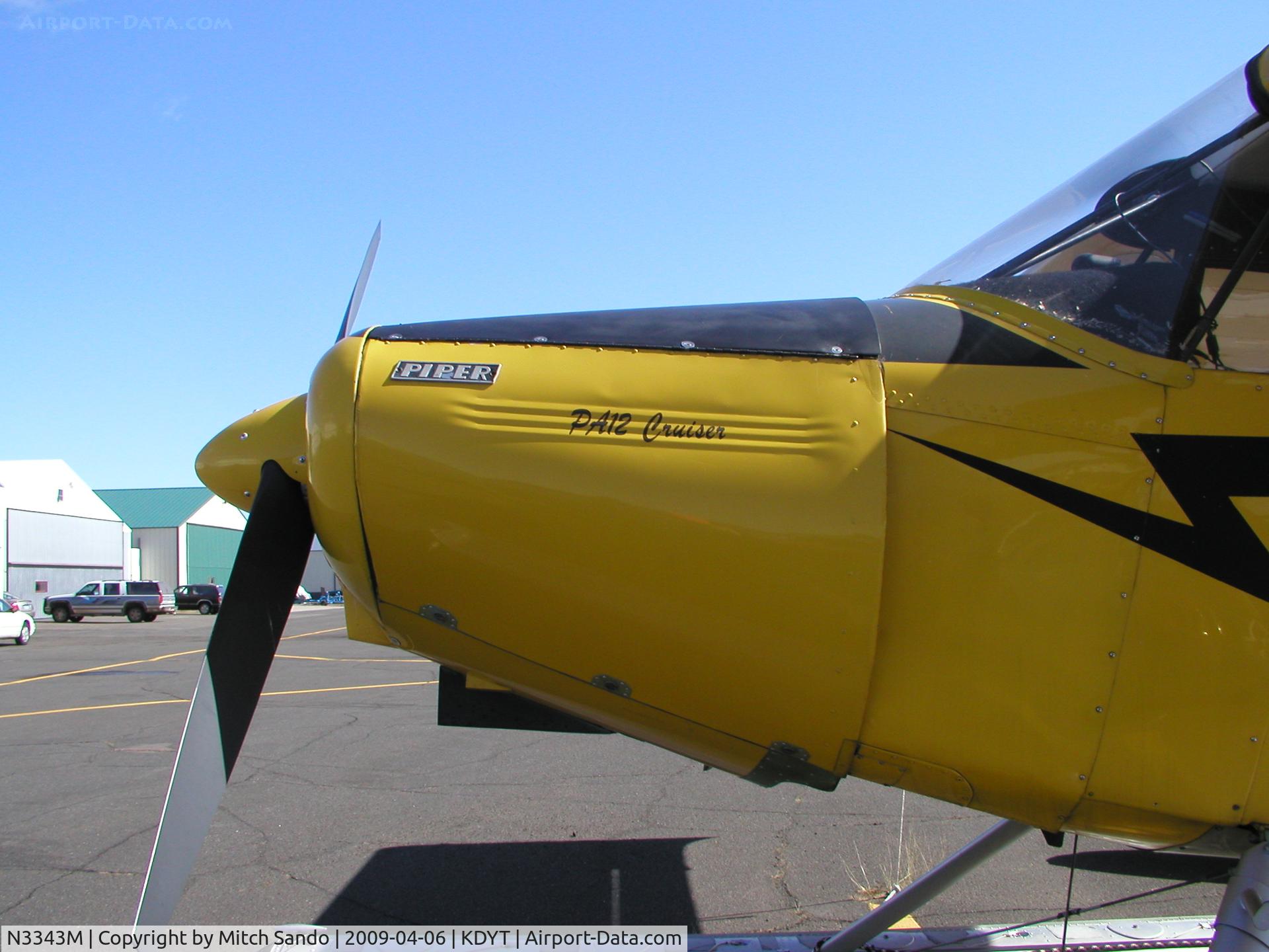 N3343M, 1955 Piper PA-12 Super Cruiser C/N 12-2206, Parked on the ramp at Sky Harbor.