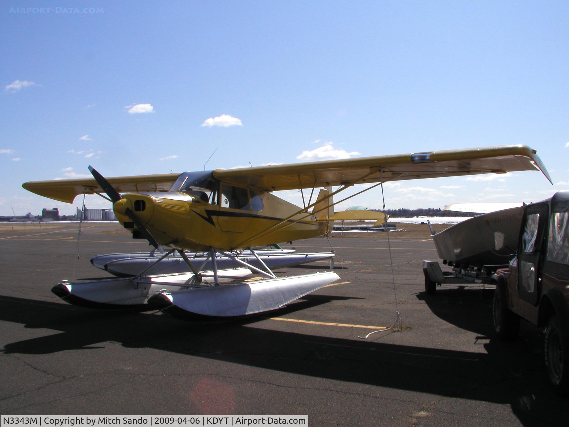 N3343M, 1955 Piper PA-12 Super Cruiser C/N 12-2206, Parked on the ramp at Sky Harbor.