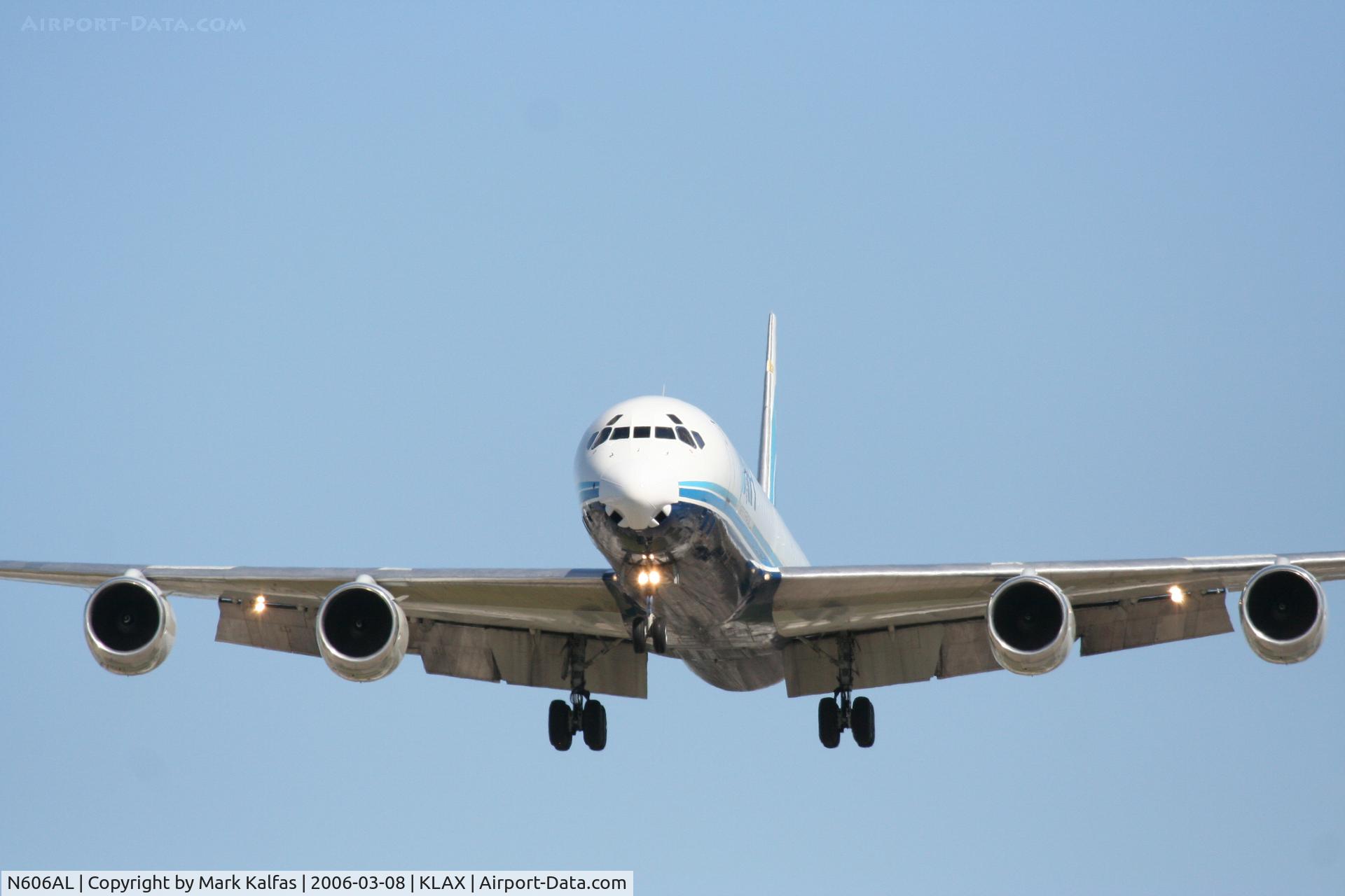 N606AL, 1969 Douglas DC-8-73F C/N 46044, ATI DC-8-73F, KLAX 25L approach