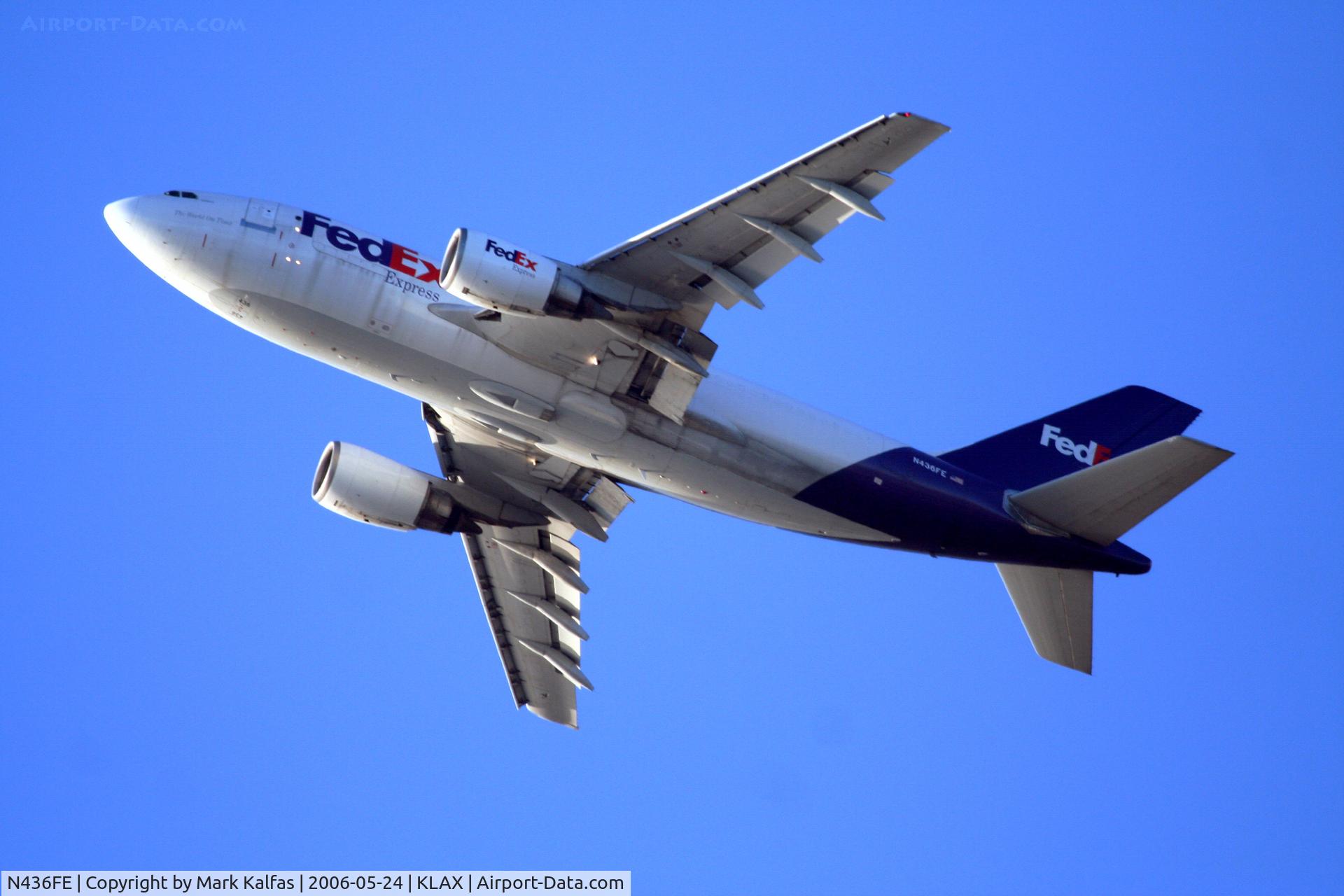 N436FE, 1988 Airbus A310-203 C/N 454, FedEx A310-203, Max performance climb, KLAX 25L