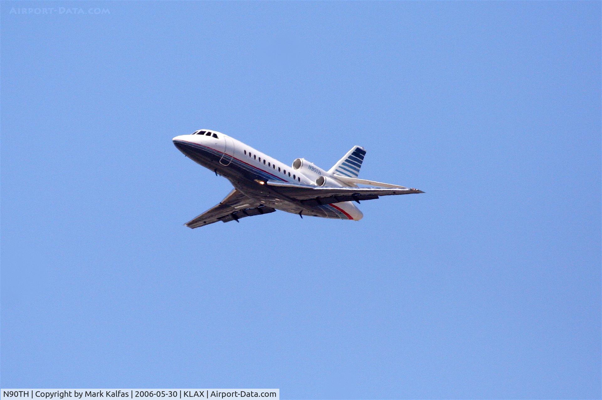 N90TH, 1999 Dassault Falcon 900 C/N 180, N90TH, FALCON 900, Lunching from 25R KLAX