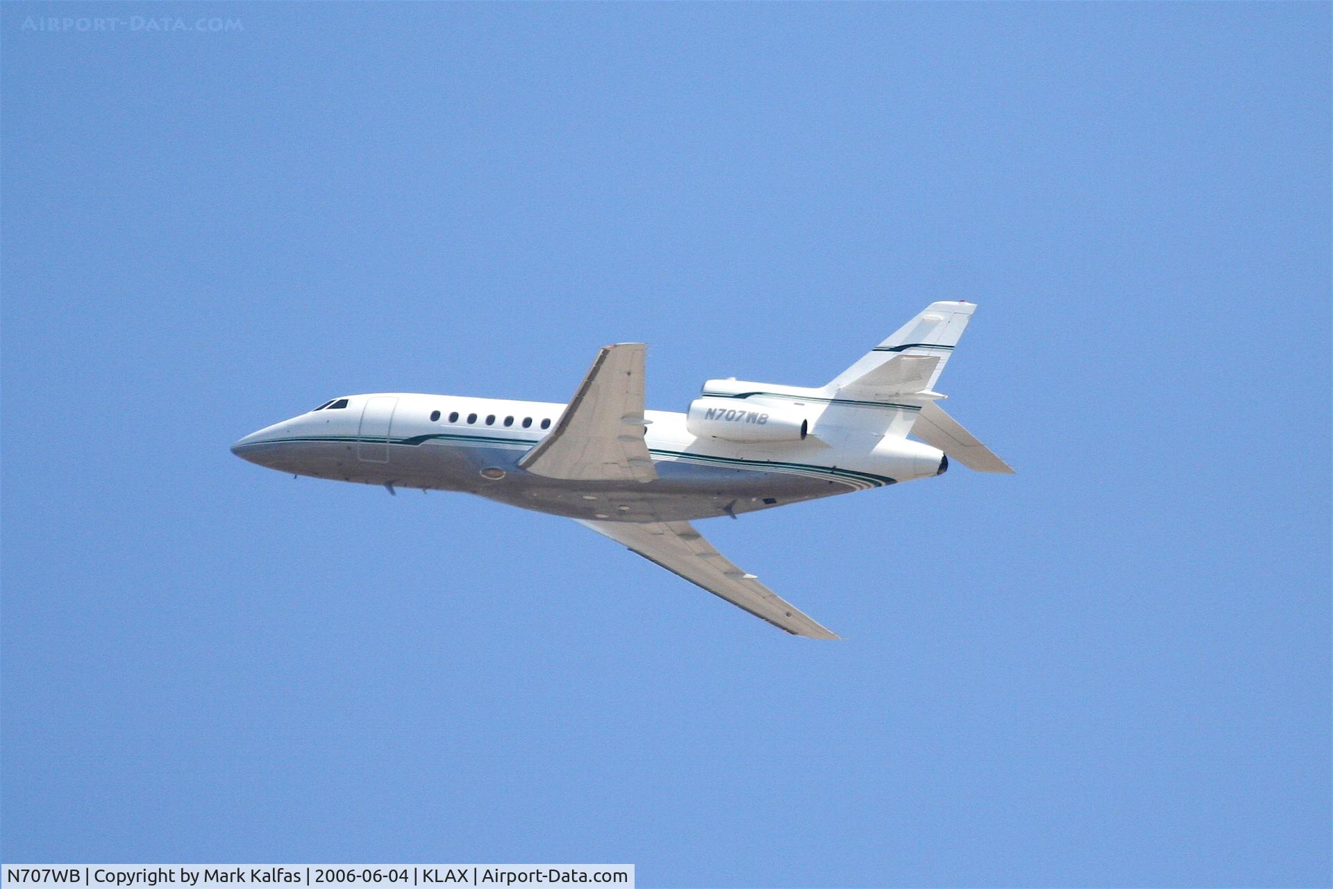 N707WB, 1993 Dassault Falcon 900 C/N 132, FALCON 900, 25R departure KLAX