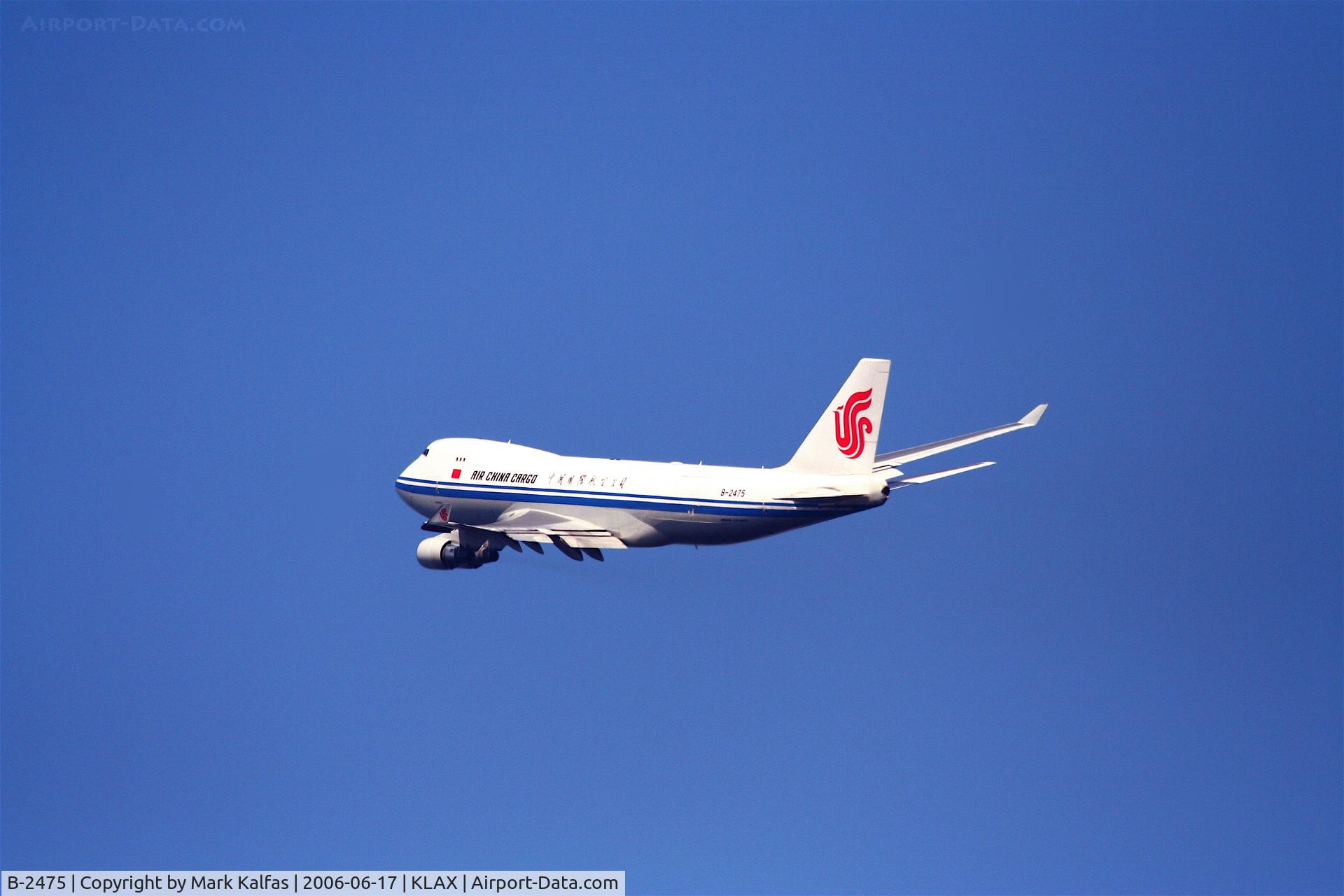 B-2475, 2005 Boeing 747-4FTF/SCD C/N 34239, Air China Cargo B-2475, 747-4FTF left turn at the shoreline, 25L departure KLAX