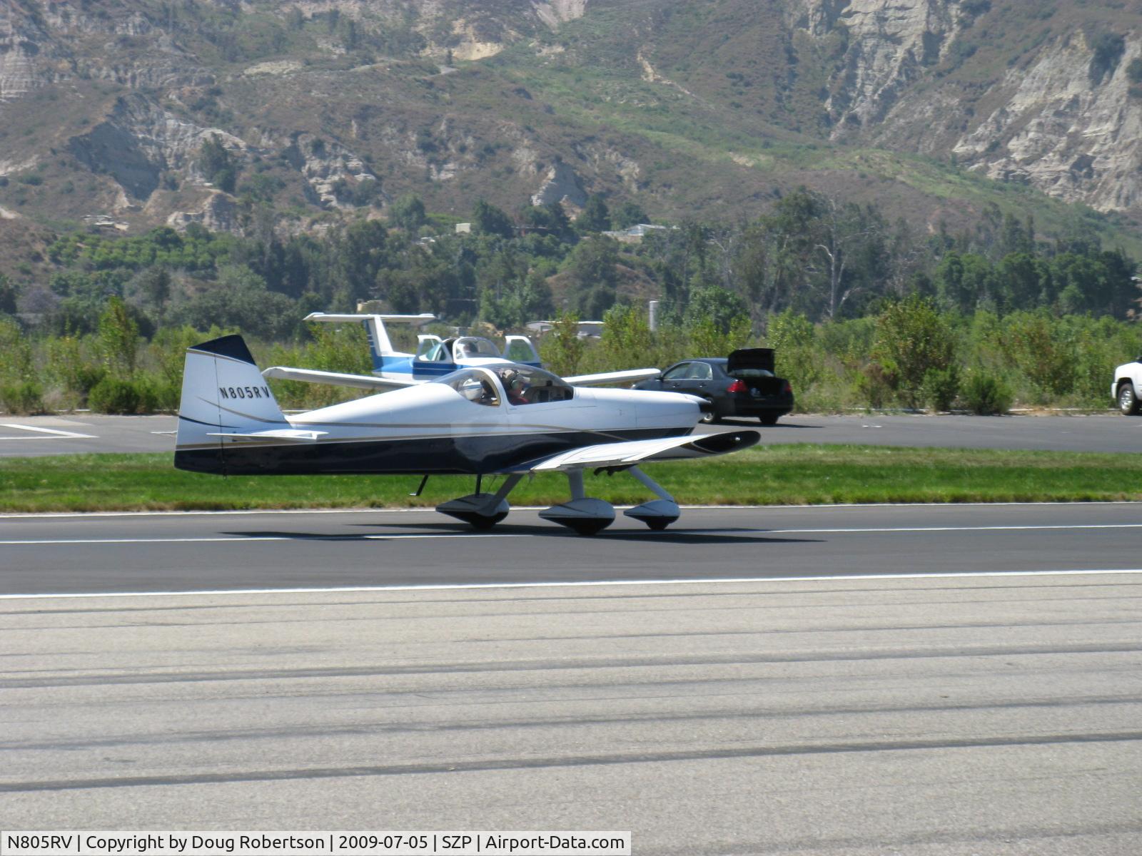 N805RV, 2007 Vans RV-6A C/N 25686, 2007 Dierenfield RV-6A, Lycoming Aero Sport IO-390-X 210 Hp, landing roll Rwy 22