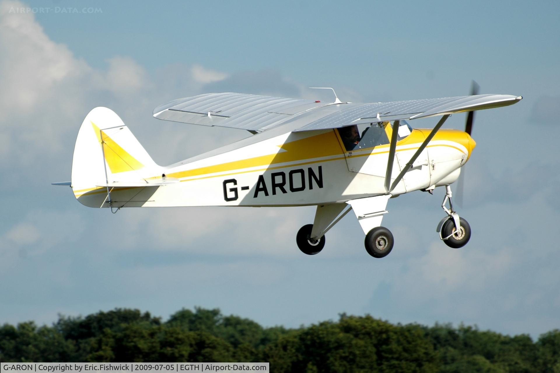 G-ARON, 1961 Piper PA-22-108 Colt Colt C/N 22-8822, 4. G-ARON departing the Shuttleworth Military Pagent air Display July 09