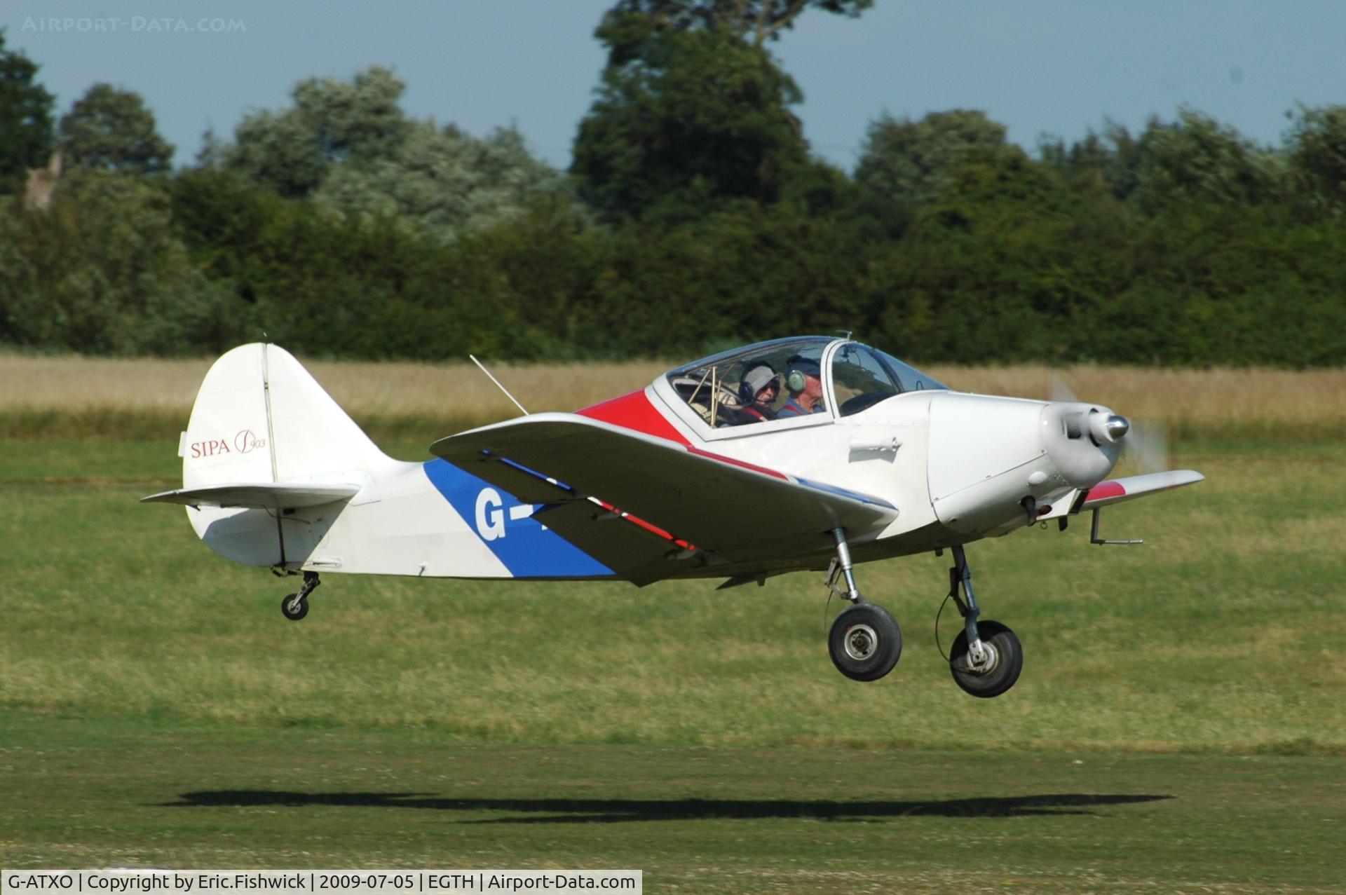 G-ATXO, 1951 SIPA 903 C/N 41, 4. G-ATXO departing the Shuttleworth Military Pagent air Display July 09
