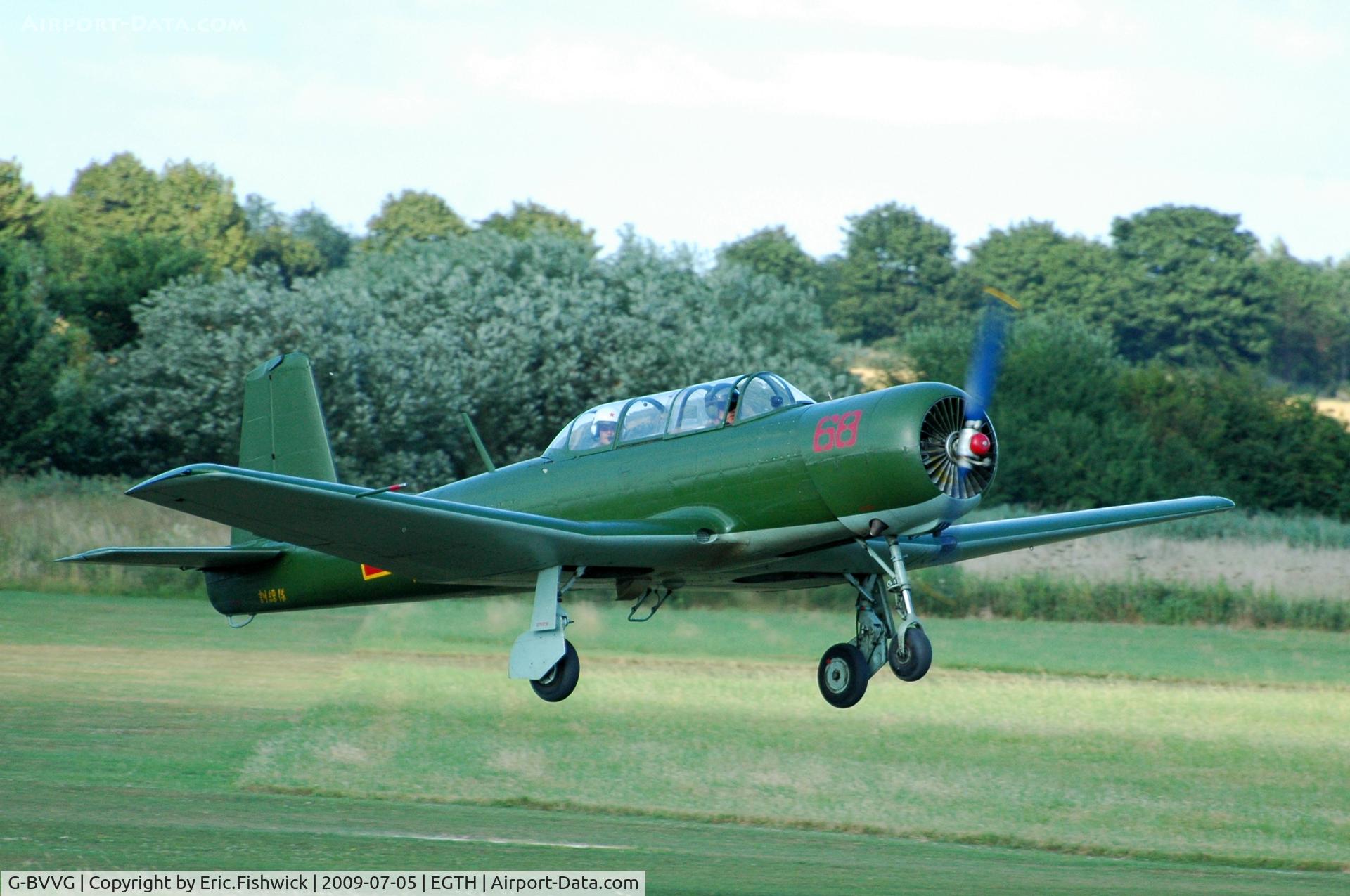 G-BVVG, 1966 Nanchang CJ-6A Chujiao C/N 2751219, 3. 68 departing the Shuttleworth Military Pagent air Display July 09