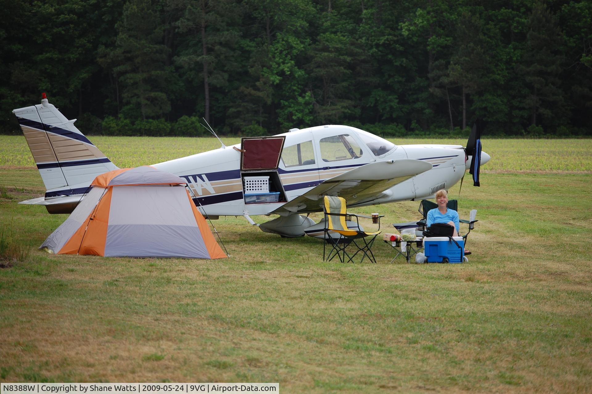 N8388W, 1965 Piper PA-28-180 C/N 28-2592, Camping in Virginia