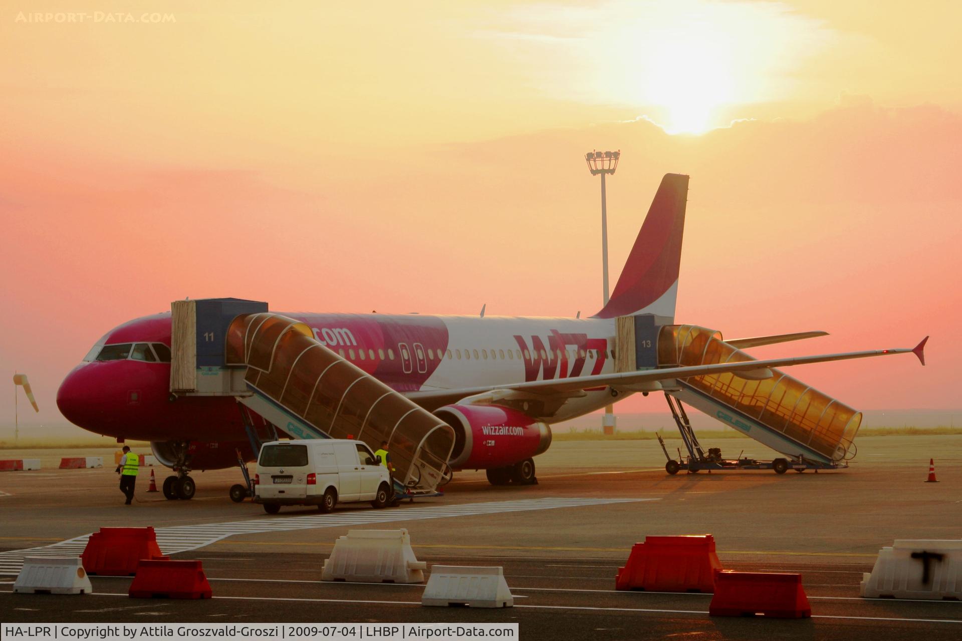 HA-LPR, 2008 Airbus A320-232 C/N 3430, Budapest Ferihegy Terminal 1. LHBP - on the time of a sunrise