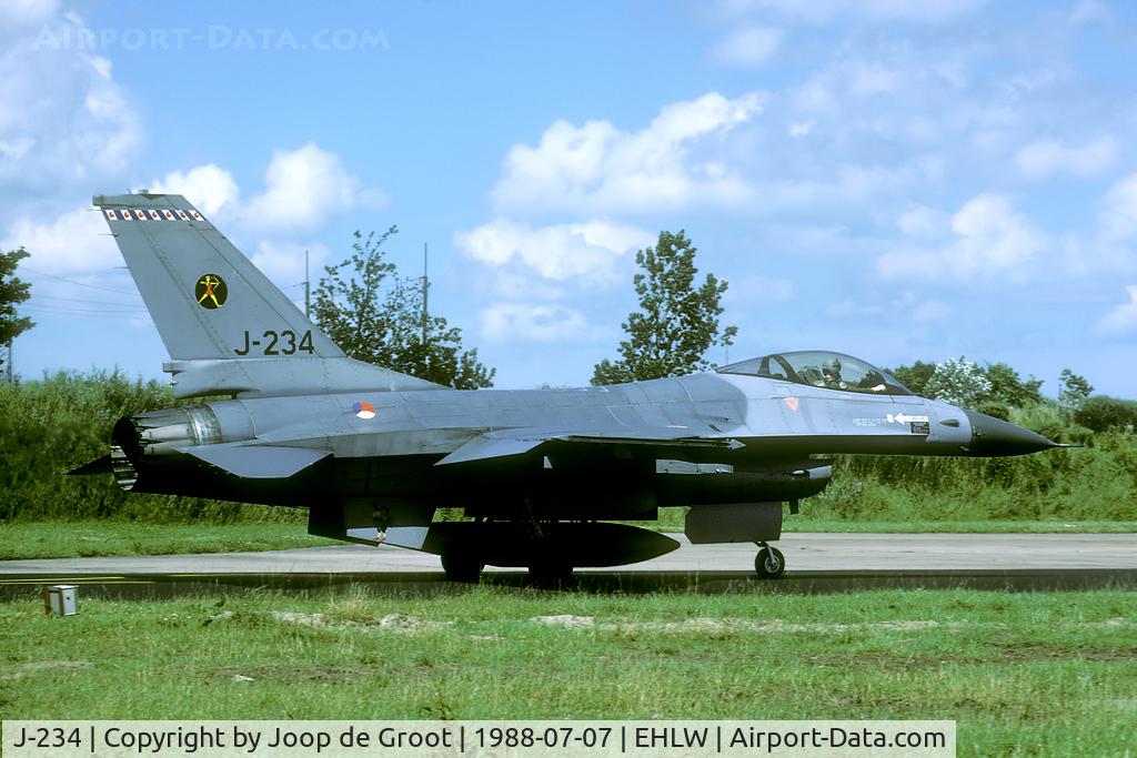 J-234, 1978 General Dynamics F-16A Fighting Falcon C/N 6D-23, Full colour markings on Dutch F-16's: a common sight at Leeuwarden in the eighties.