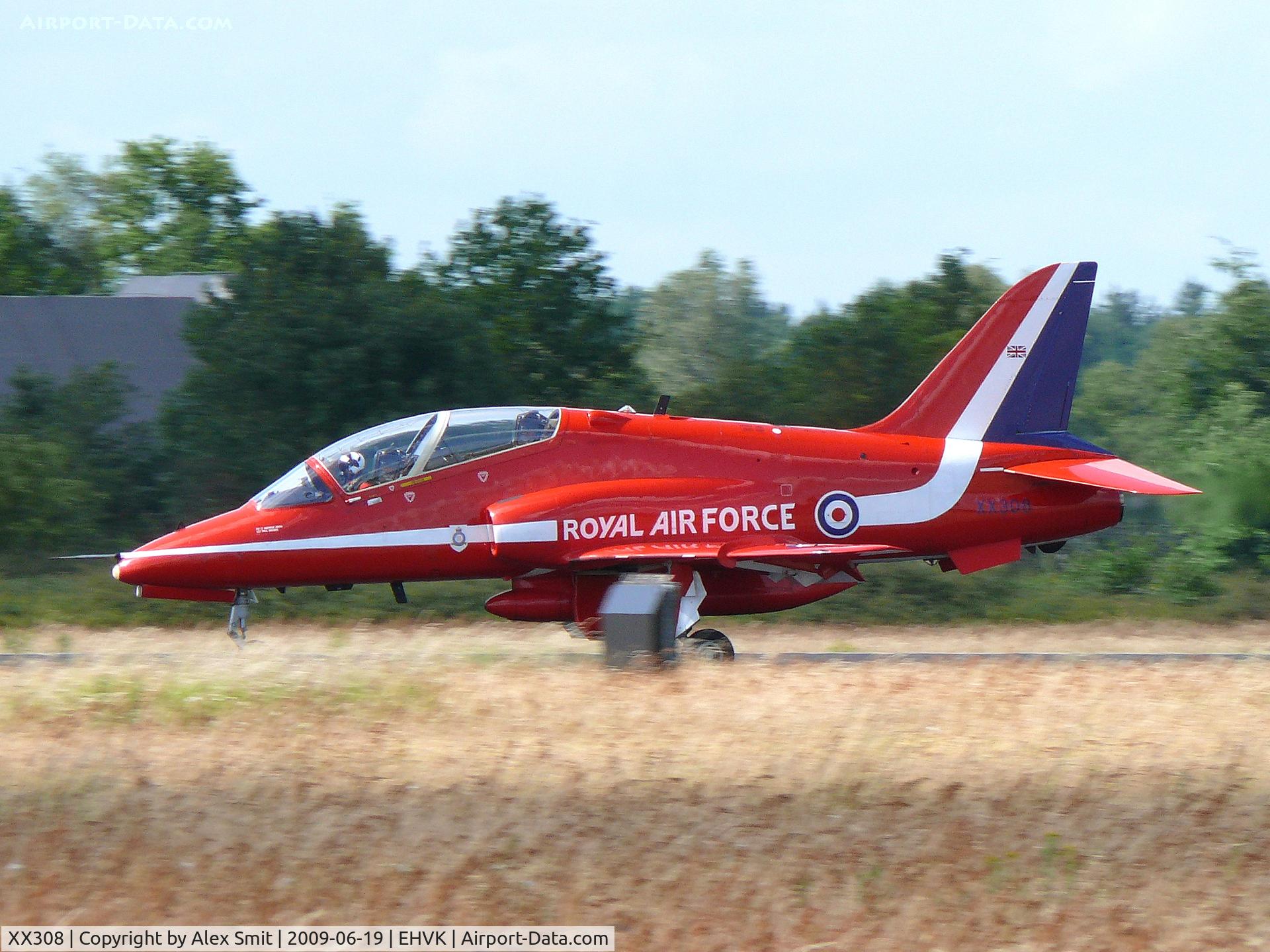 XX308, 1980 Hawker Siddeley Hawk T.1 C/N 143/312133, British Aerospace Hawk T1 XX308 Royal Air Force Red Arrows