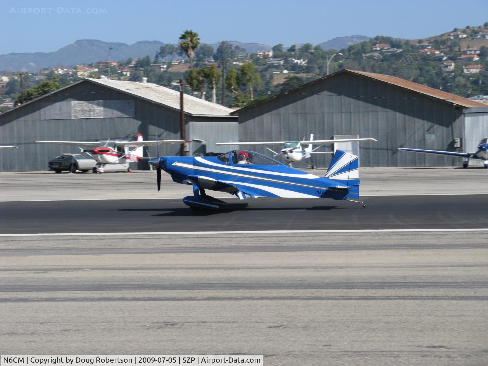 N6CM, 1978 Thorp T-18 Tiger C/N 712, 1978 Matthews THORP T-18 TIGER, Lycoming O-290, landing roll Rwy 22