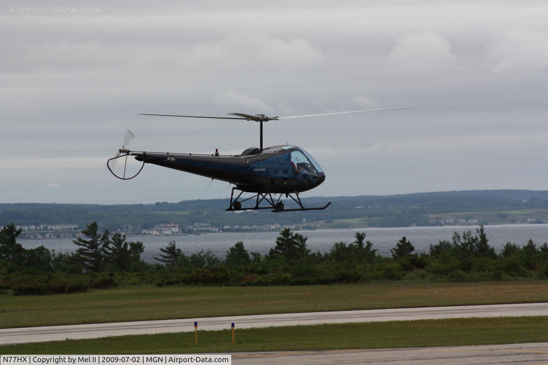 N77HX, 1979 Enstrom F-28C C/N 4702, Departing RWY 28