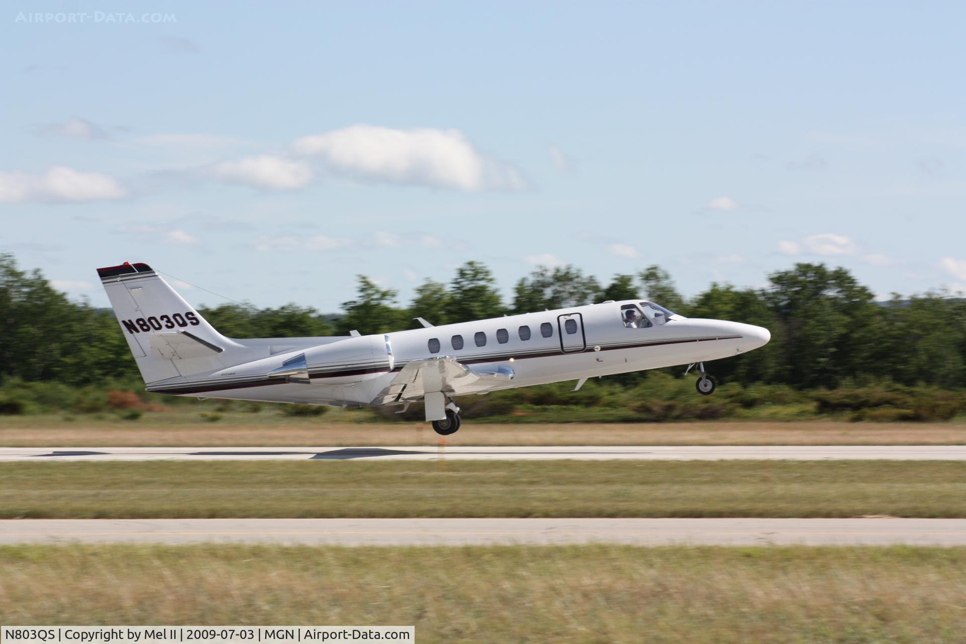 N803QS, 2007 Cessna 560 Citation Encore+ C/N 560-0775, EJA803 - KMGN-KORD - Departing RWY 28