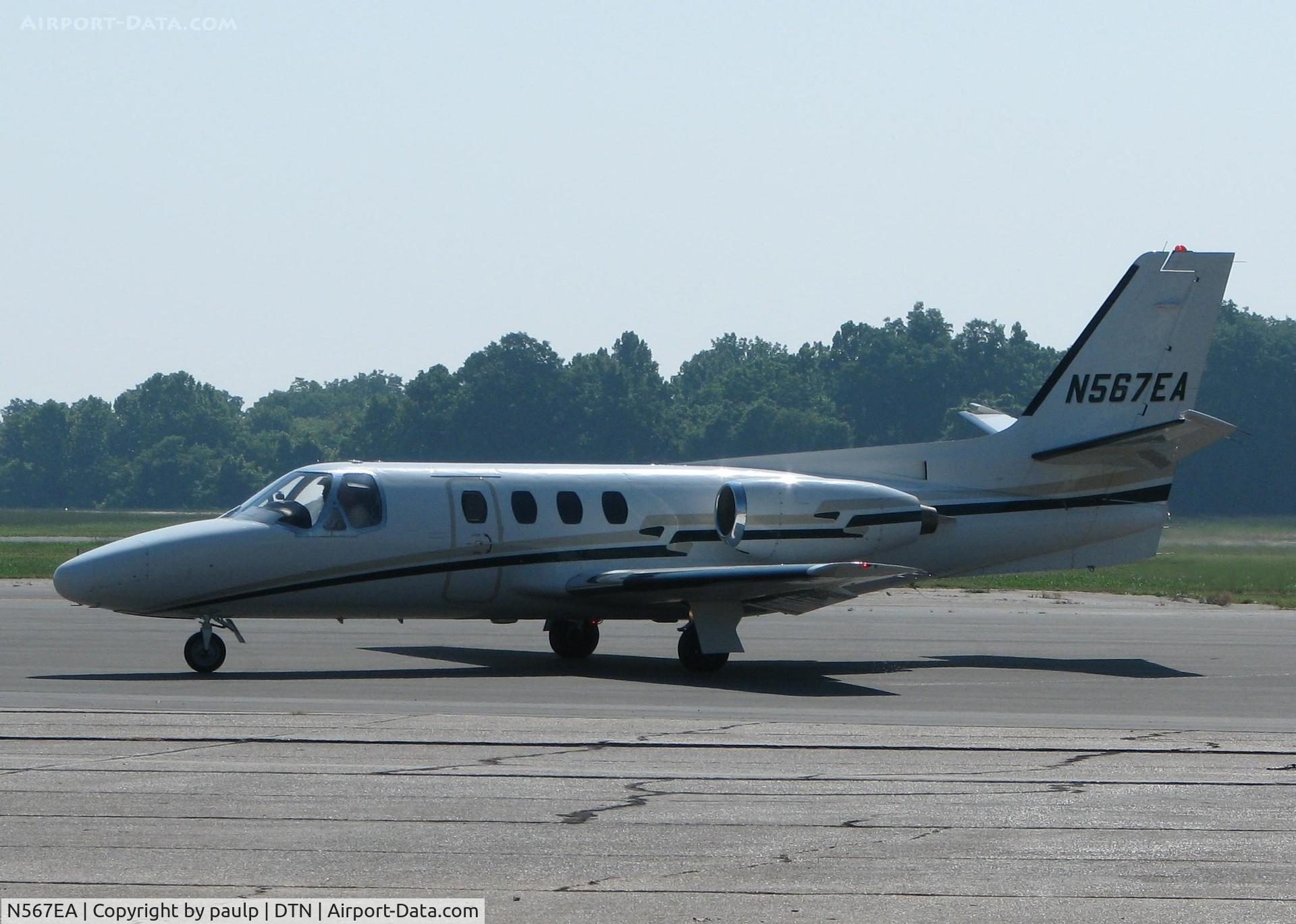 N567EA, 1973 Cessna 500 C/N 500-0067, Parked at Downtown Shreveport.