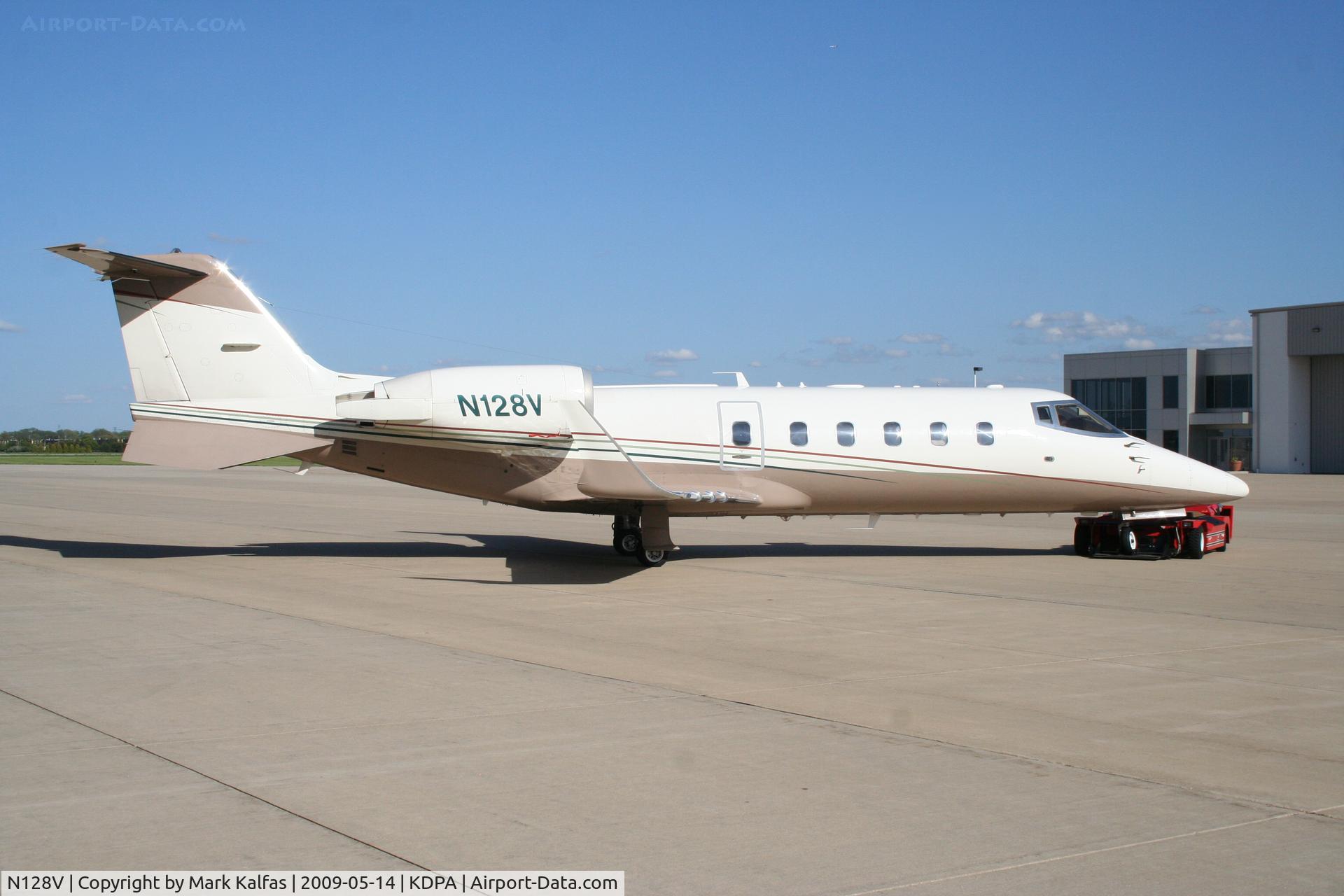 N128V, 2001 Learjet 60 C/N 226, Learjet 60, N128V on the Camden Aviation Ramp KDPA