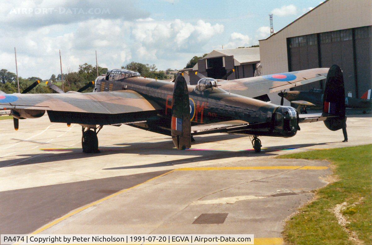PA474, 1945 Avro 683 Lancaster B1 C/N VACH0052/D2973, Lancaster B.1 of the Battle of Britain Memorial Flight at the 1991 Intnl Air Tattoo at RAF Fairford.