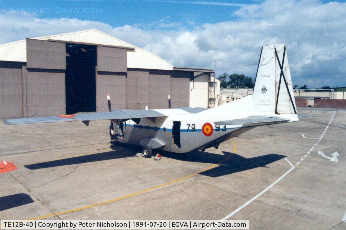 TE12B-40, CASA C-212-100 Aviocar C/N E1-1-76, Another view of the support aircraft for the Spanish Air Force's display team at the 1991 Intnl Air Tattoo at RAF Fairford.