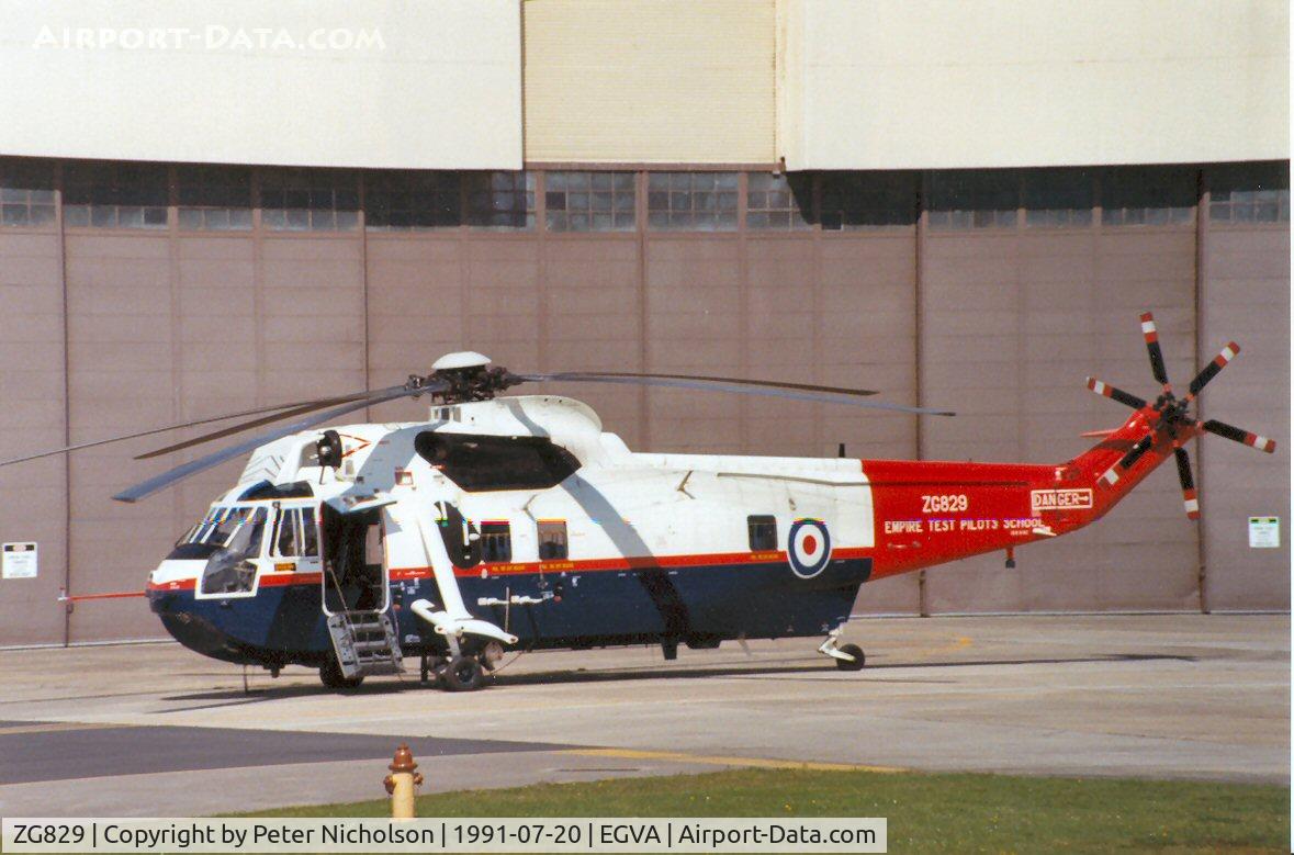 ZG829, 1989 Westland Sea King Mk.4X C/N WA829, Sea King of the Empire Test Pilots School at the 1991 Intnl Air Tattoo at RAF Fairford.