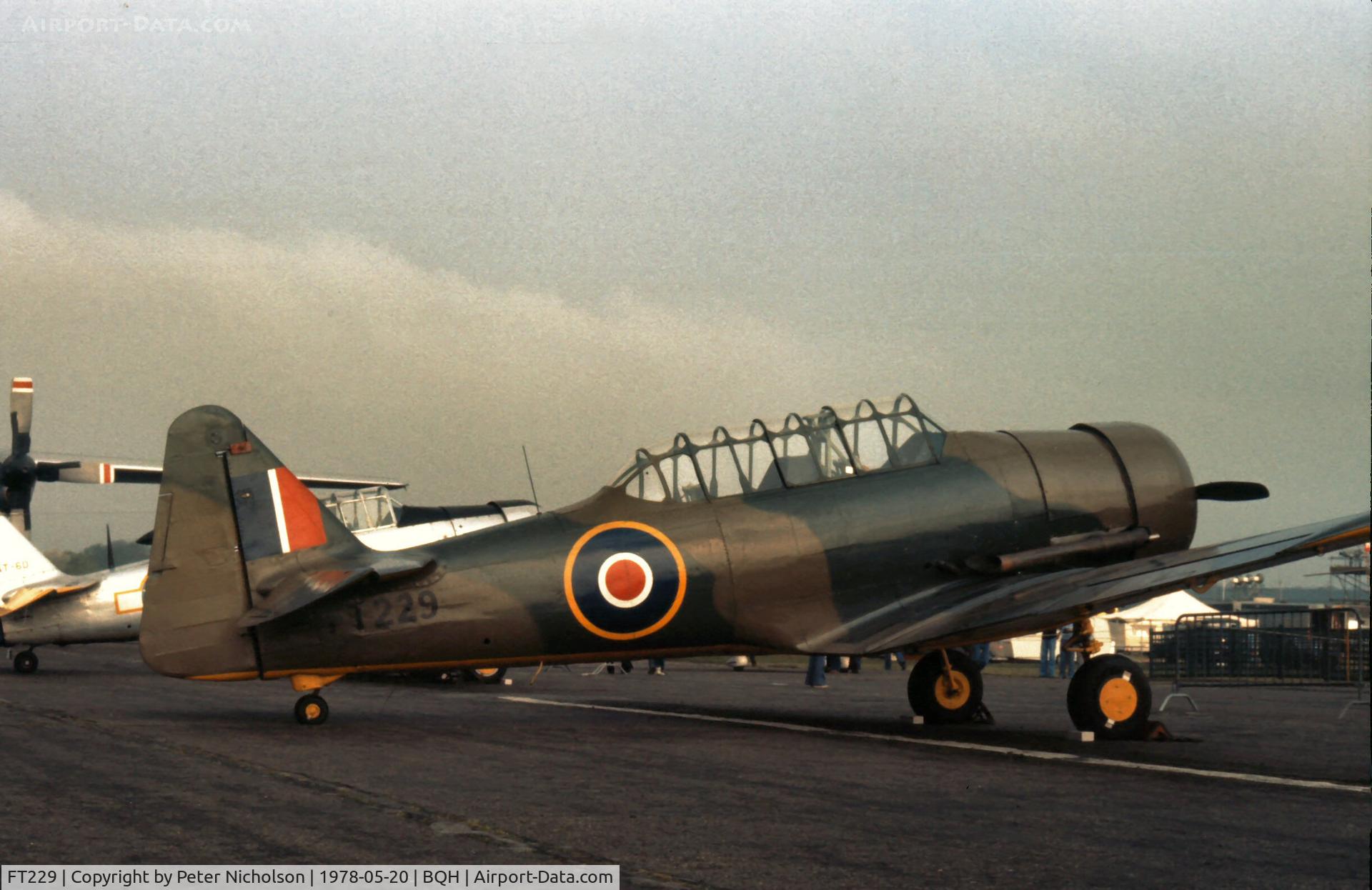 FT229, 1943 Noorduyn AT-16 Harvard IIB C/N 14A-1269, AT-16 Harvard at the 1978 Biggin Hill Air Fair.