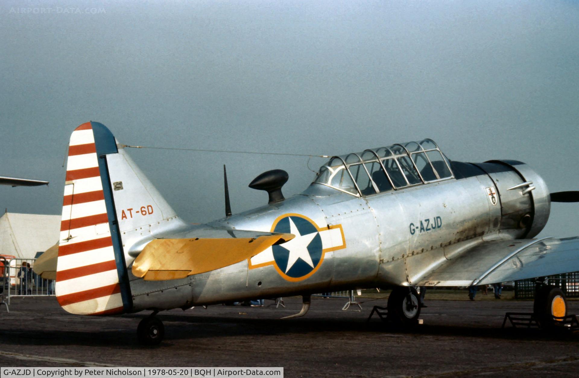 G-AZJD, 1943 North American AT-6D Harvard III C/N 88-14948 (41-33931), Another of the Harvards attending the 1978 Biggin Hill Air Fair.