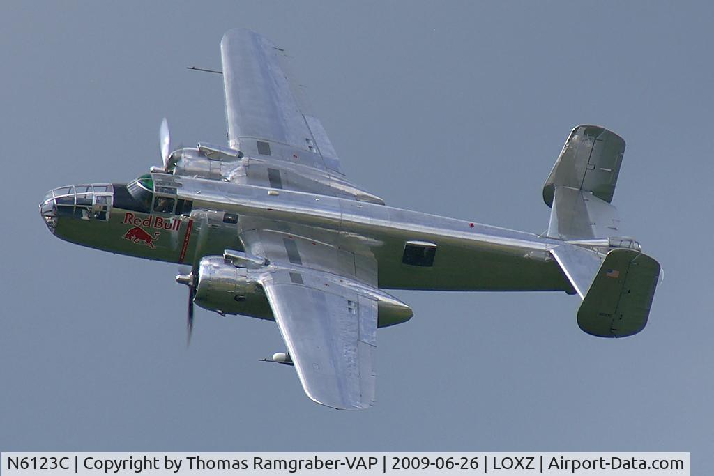N6123C, 1945 North American B-25J-30-NC Mitchell Mitchell C/N 108-47647, Red Bull (The Flying Bulls) North American B25 Mitchell