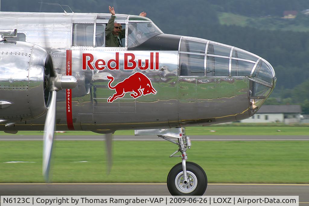 N6123C, 1945 North American B-25J-30-NC Mitchell Mitchell C/N 108-47647, Red Bull (The Flying Bulls) North American B25 Mitchell