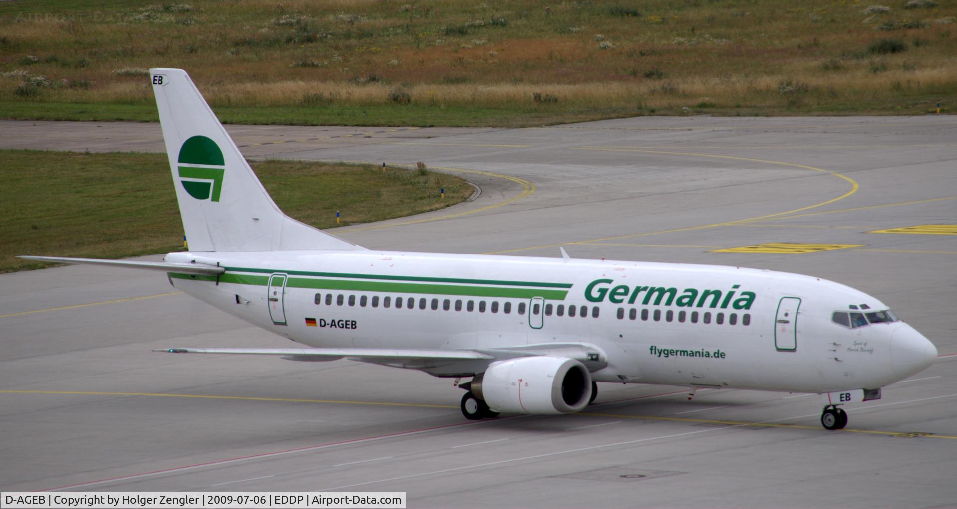 D-AGEB, 1989 Boeing 737-322 C/N 24320, From Rhodos/Greece and loaded with tourists