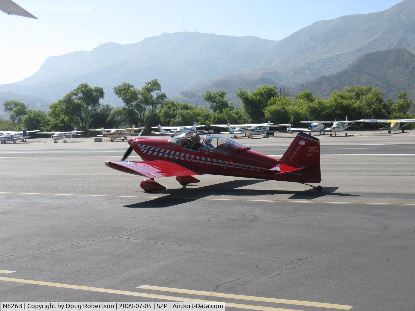 N826B, 1995 Vans RV-6 C/N 22290, 1995 Newhall VAN's RV-6, Lycoming O-320 160 Hp, taxi