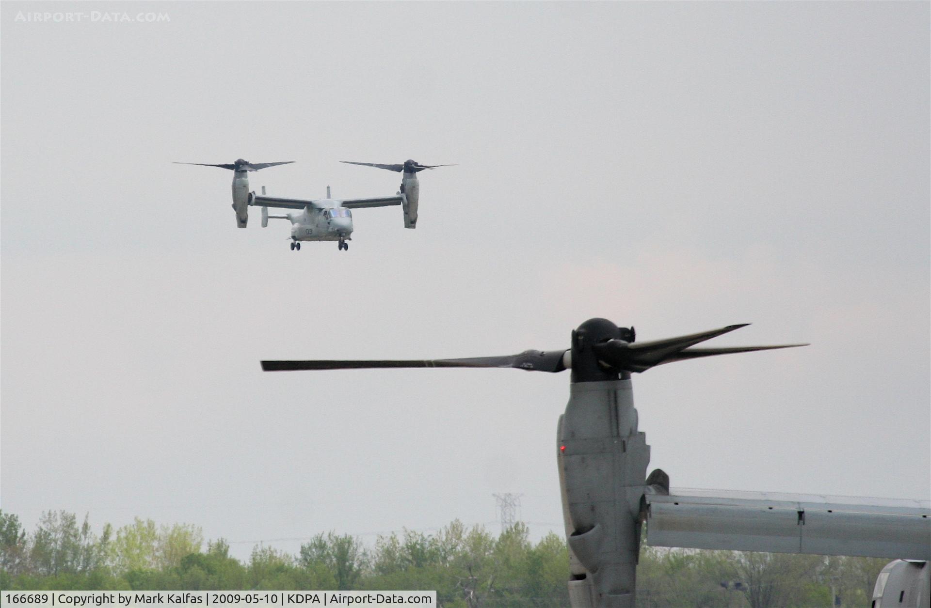 166689, Bell-Boeing MV-22B Osprey C/N D0083, MV-22, 166689/VMM-162, on the RWY 20R approach KDPA