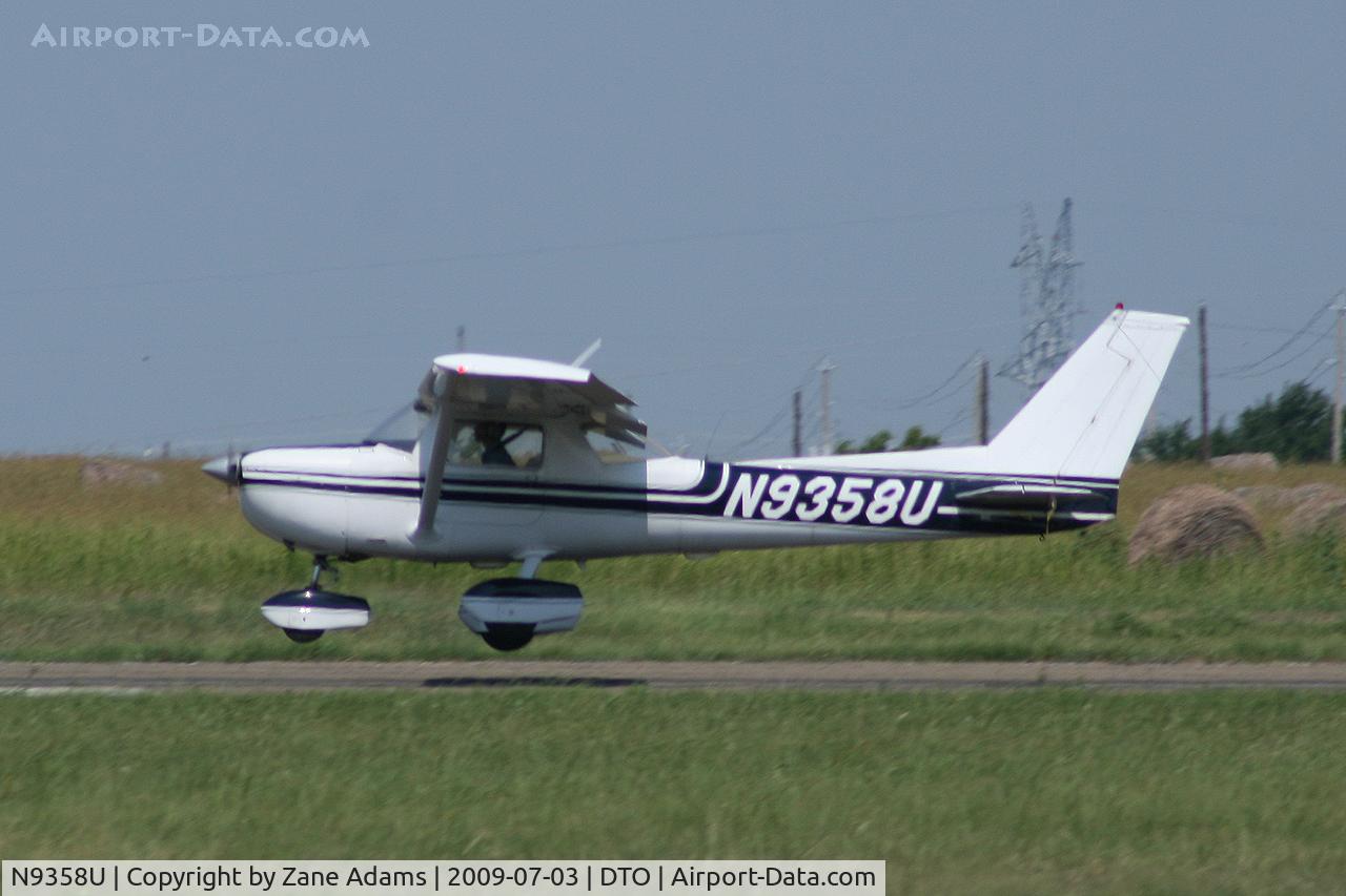 N9358U, 1976 Cessna 150M C/N 15078307, At Denton Municipal (it's hot out there! )