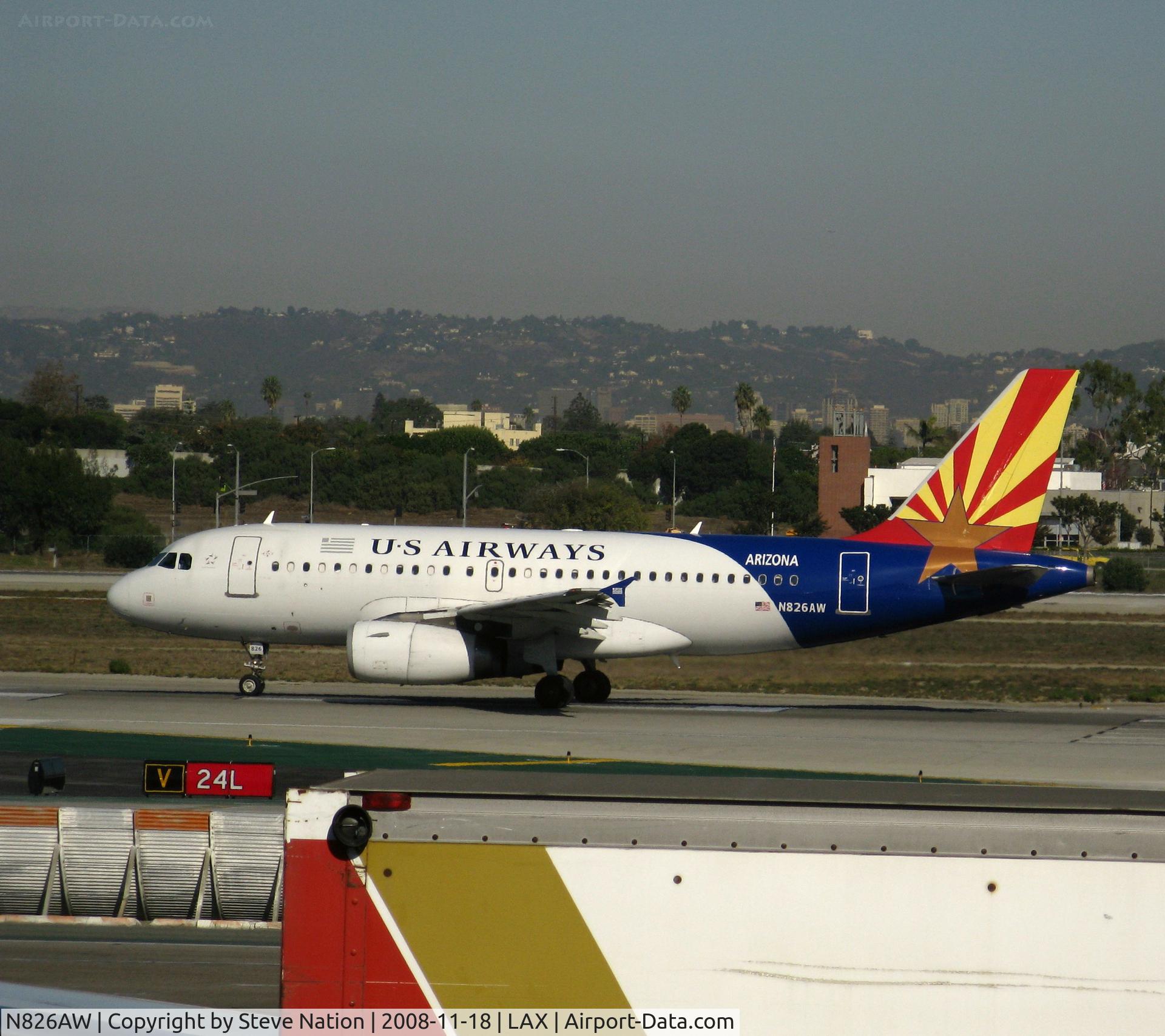N826AW, 2001 Airbus A319-132 C/N 1534, US Airways Airbus A319-132 in 