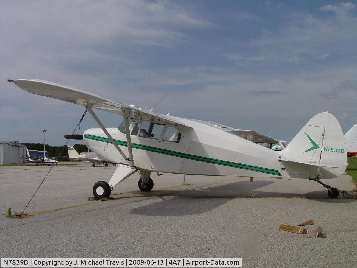 N7839D, 1957 Piper PA-22-150 C/N 22-5489, 39D at 4A7