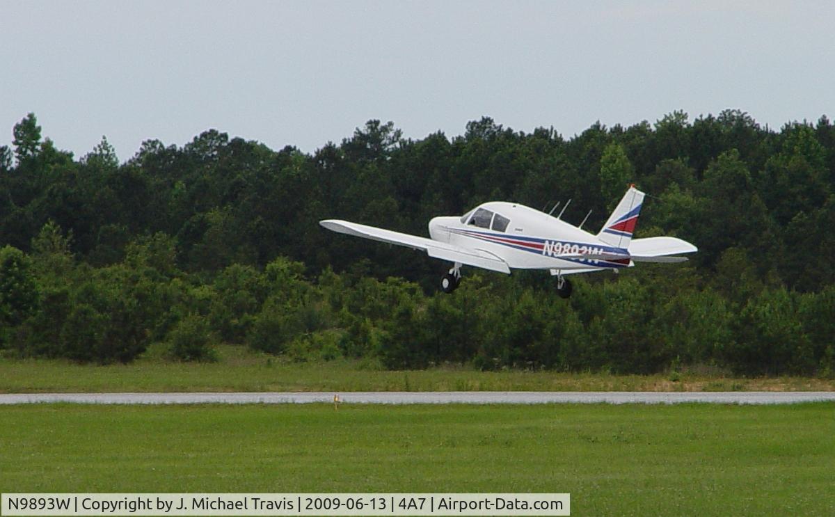 N9893W, 1967 Piper PA-28-140 C/N 28-23413, N9893W landing at 4A7.  High flare but landing turned out ok.