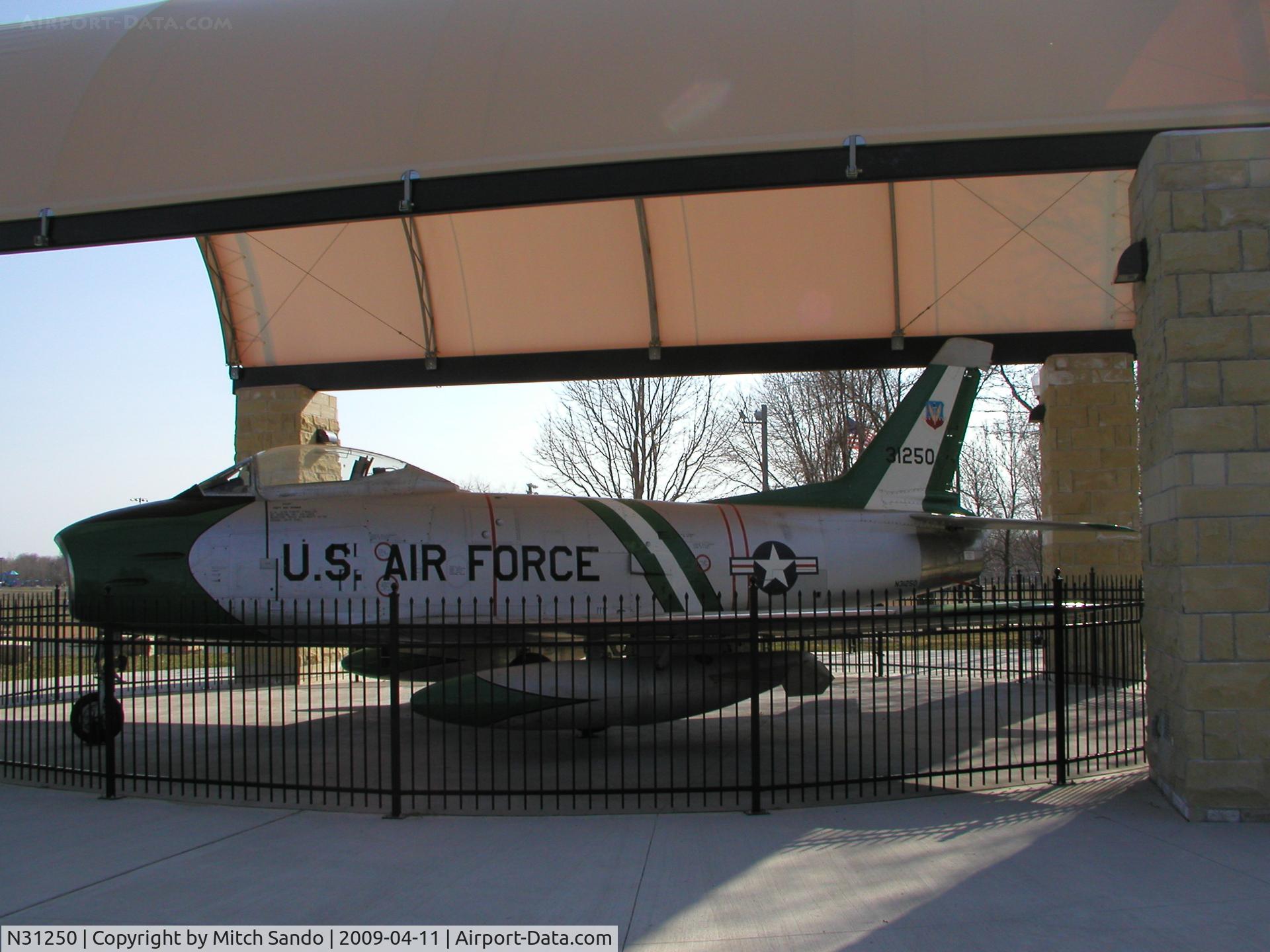 N31250, 1953 North American F-86H Sabre C/N 203-22, At the Lakeville Veterans Memorial at Aronson Park in Lakeville, MN.