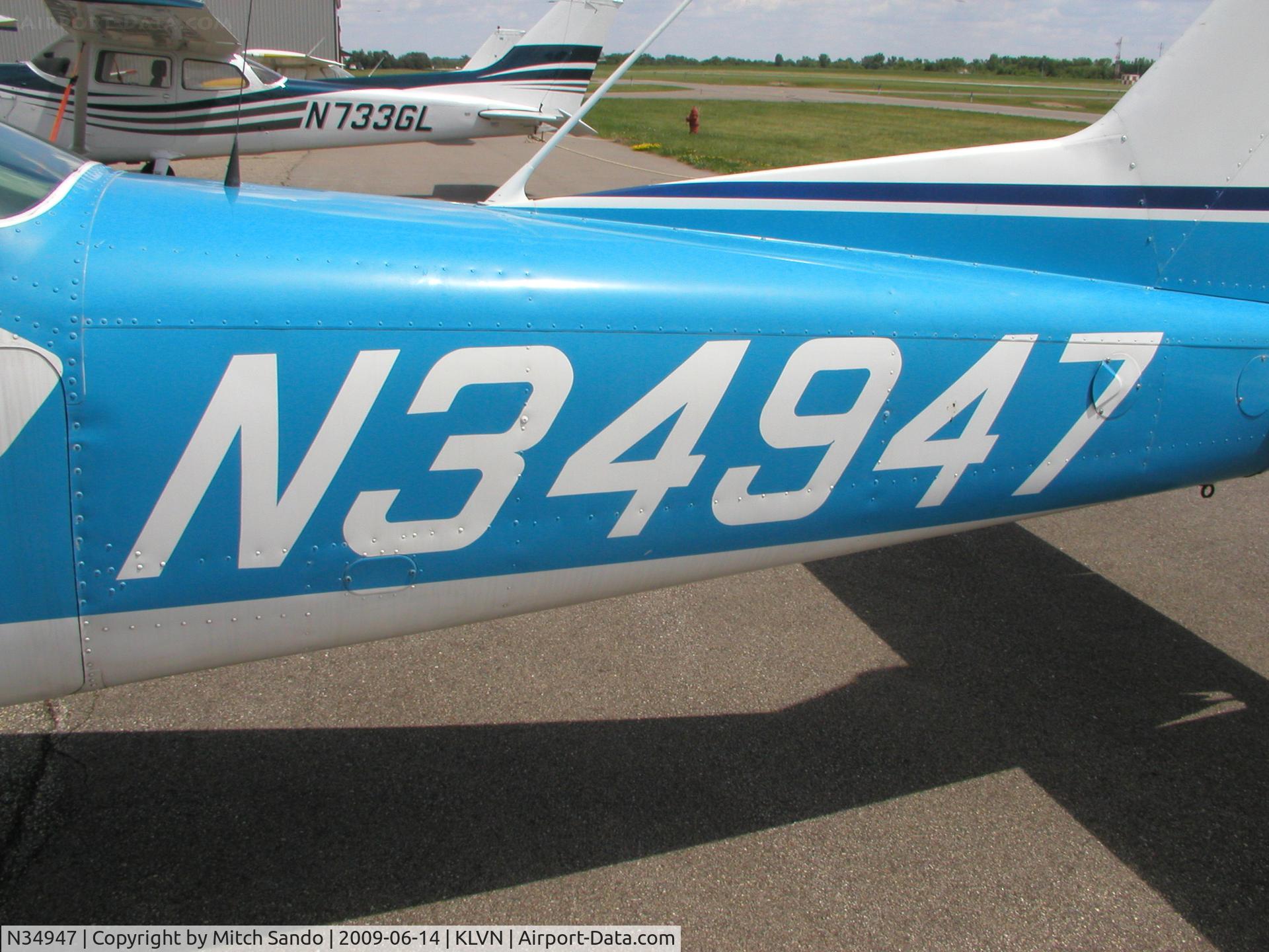 N34947, 1976 Cessna 177RG Cardinal C/N 177RG1028, Parked on the ramp at Airlake.
