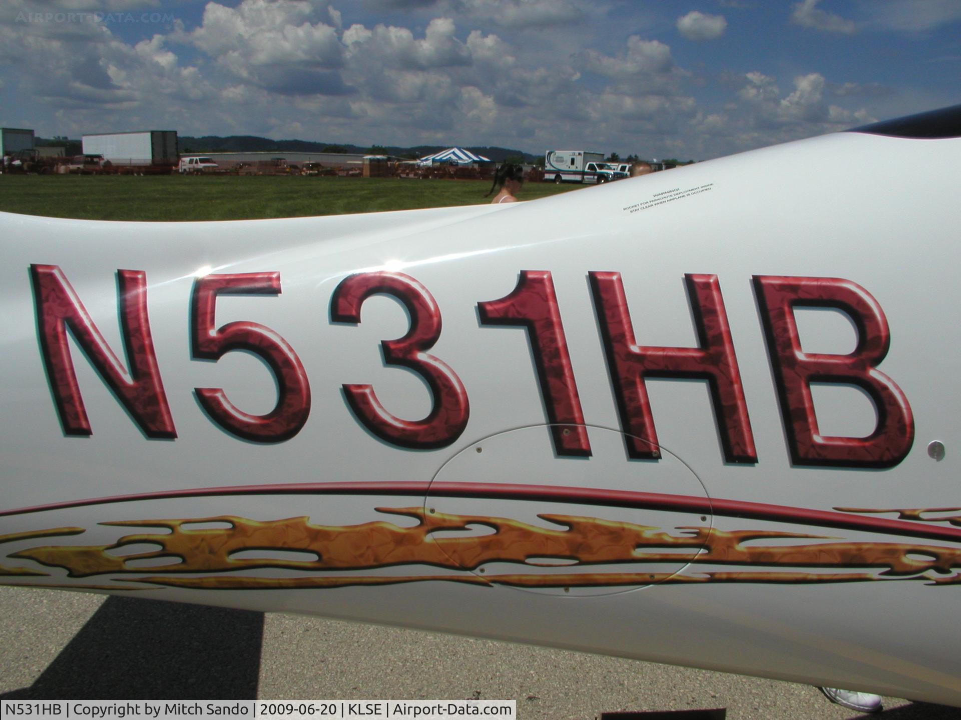 N531HB, 2005 Cirrus SR20 C/N 1579, Deke Slayton Airfest 2009.