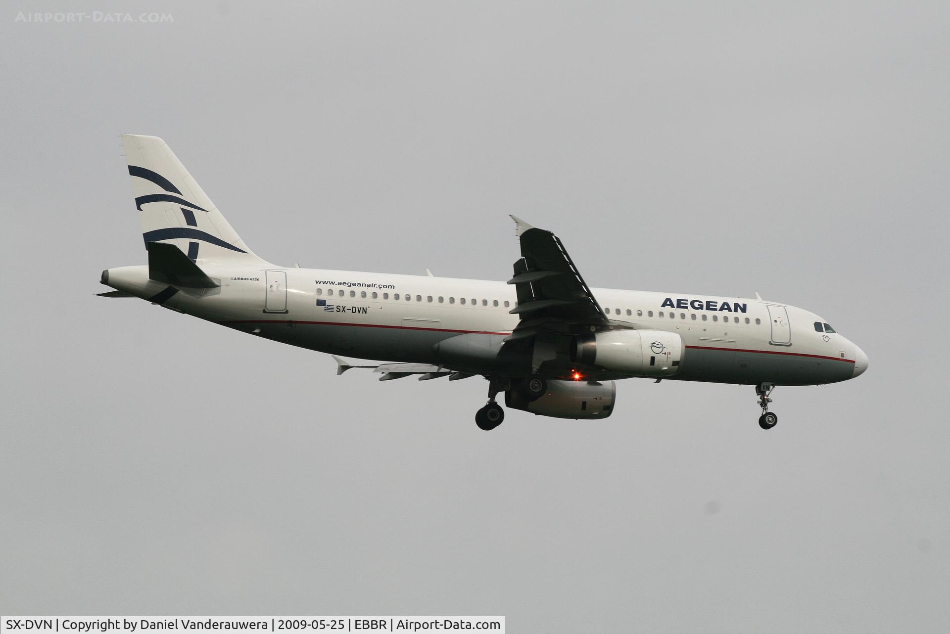 SX-DVN, 2008 Airbus A320-232 C/N 3478, flight A3 620 is descending to rwy 02