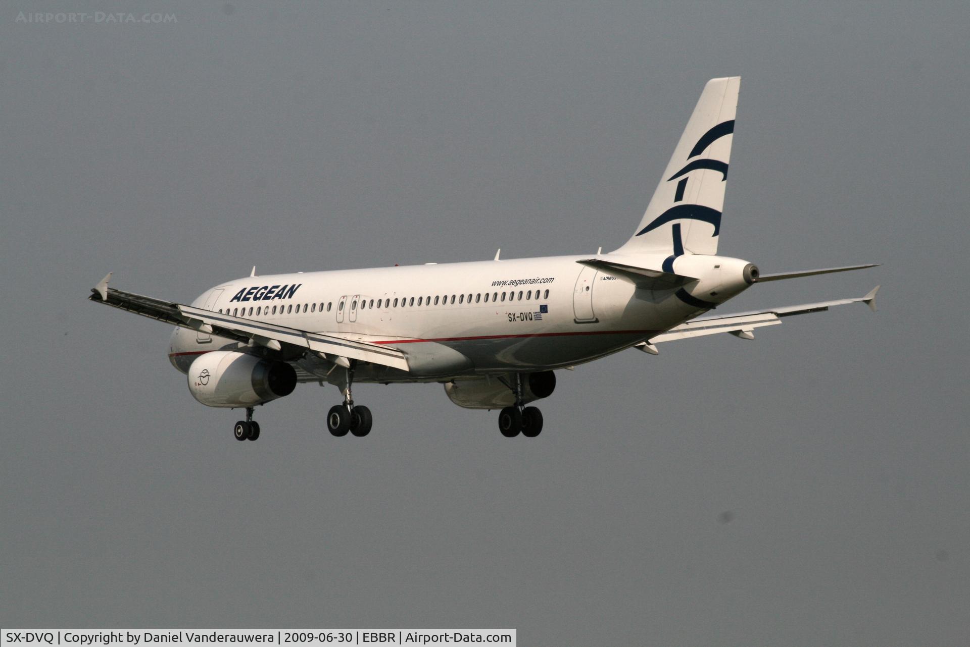 SX-DVQ, 2008 Airbus A320-232 C/N 3526, flight A3 620 is descending to rwy 25L