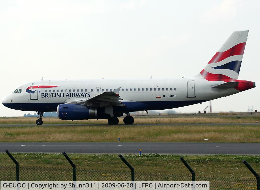 G-EUOG, 2001 Airbus A319-131 C/N 1594, Taxiing for departure...