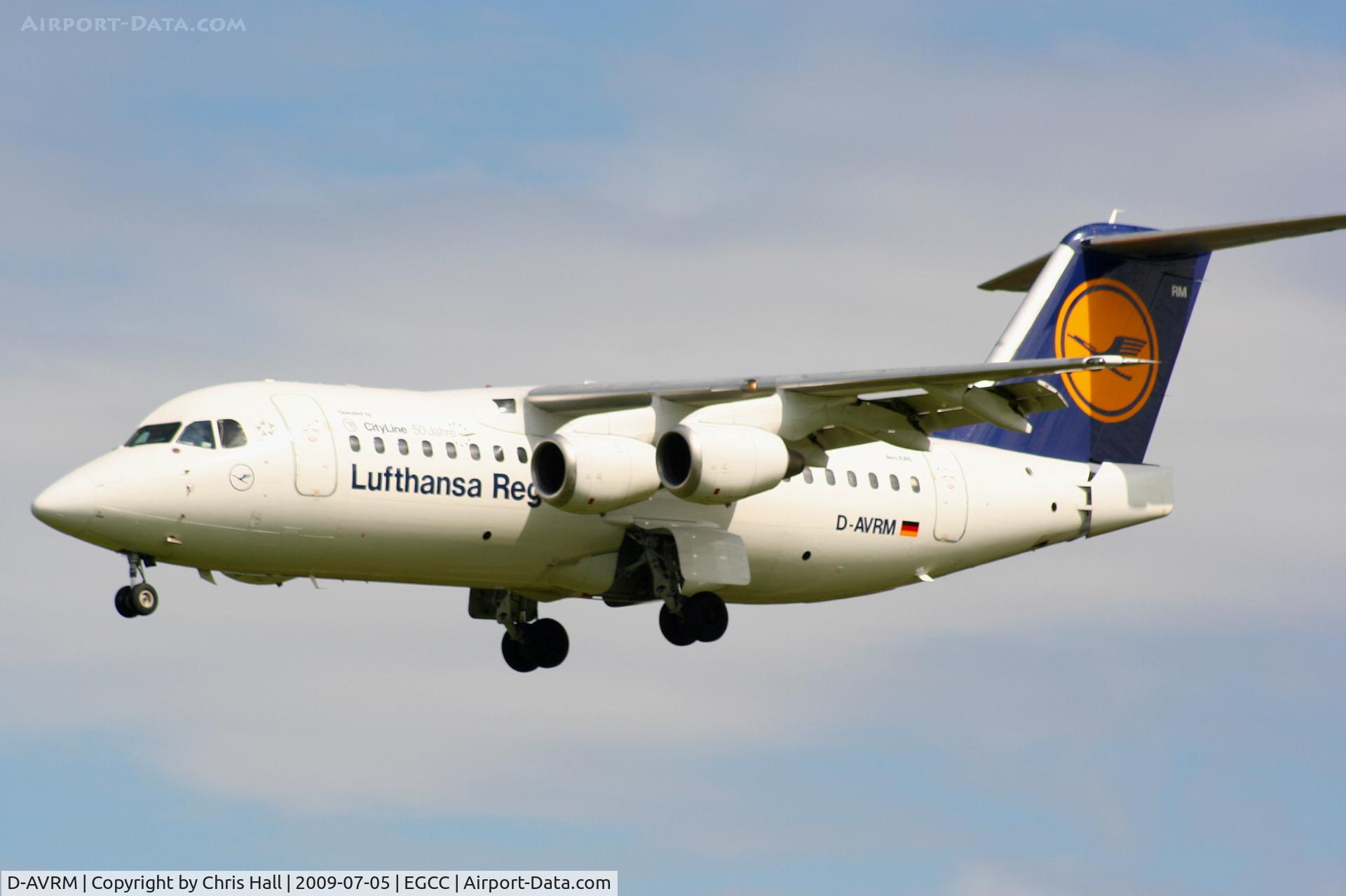 D-AVRM, 1996 British Aerospace Avro 146-RJ85 C/N E.2288, Lufthansa Regional operated by CityLine