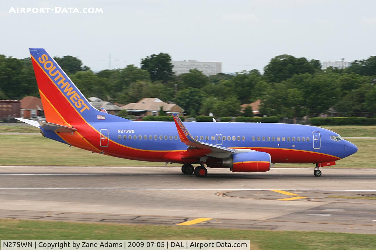 N275WN, 2007 Boeing 737-7H4 C/N 36153, Southwest Airlines at Dallas Love Field