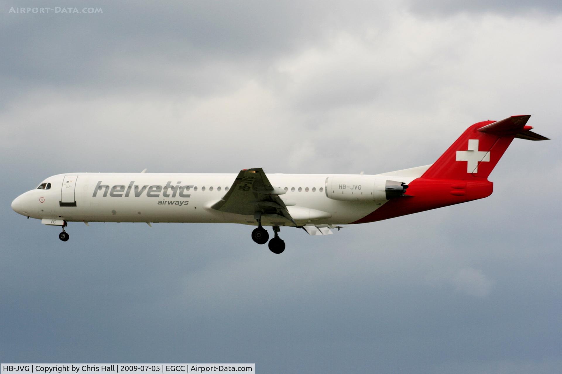 HB-JVG, 1993 Fokker 100 (F-28-0100) C/N 11478, Helvetic Airways
