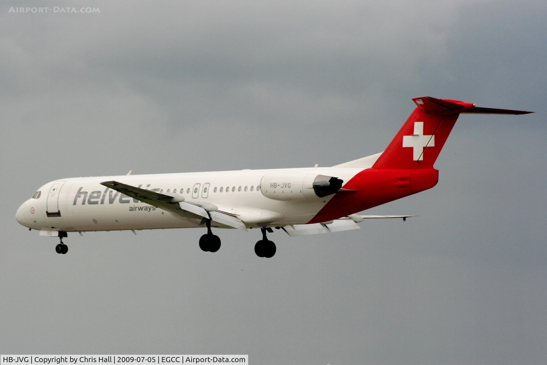 HB-JVG, 1993 Fokker 100 (F-28-0100) C/N 11478, Helvetic Airways