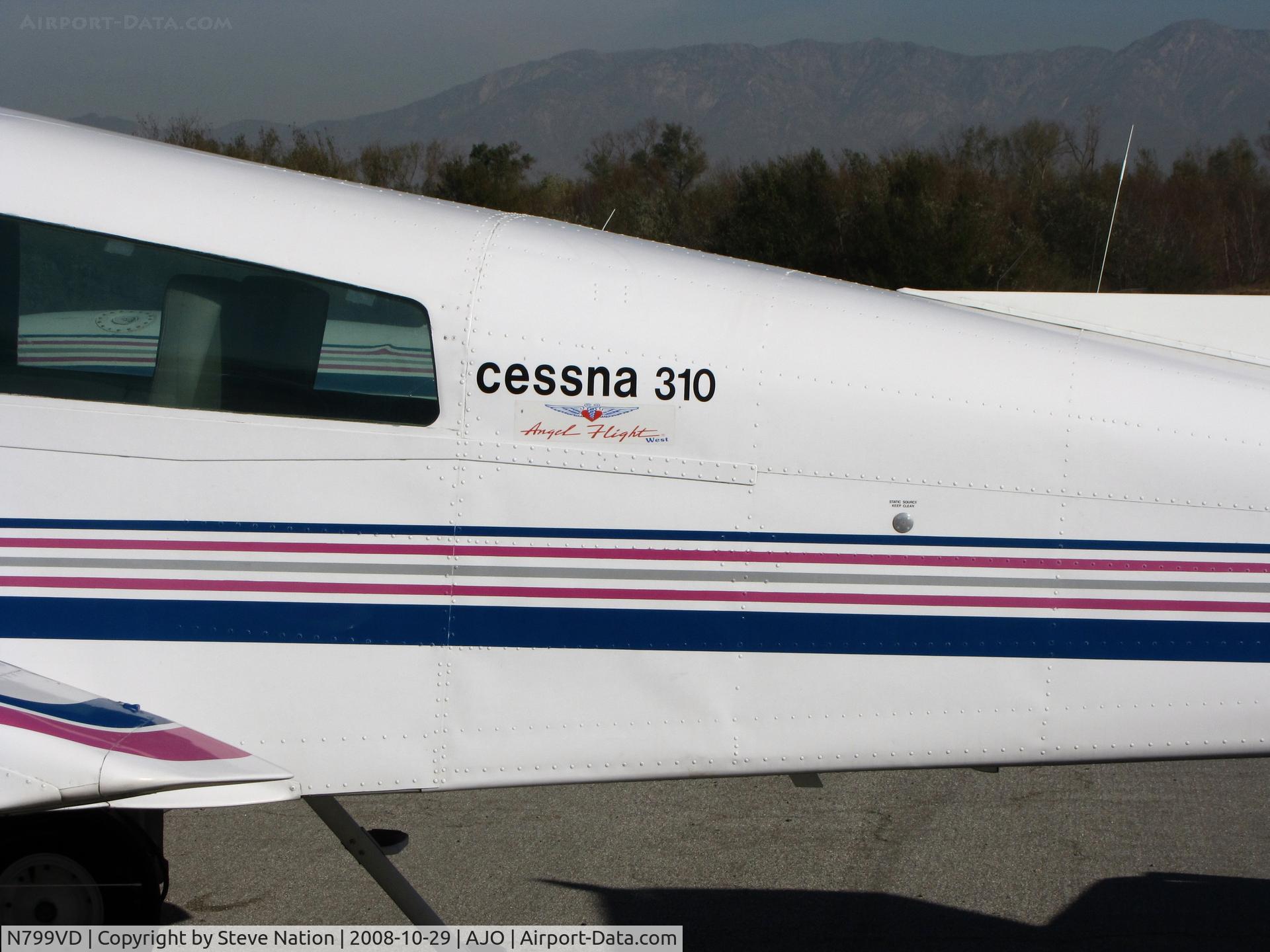 N799VD, 1967 Cessna 310N C/N 310N-0023, Angel Flight west titles on 1967 Cessna 310N