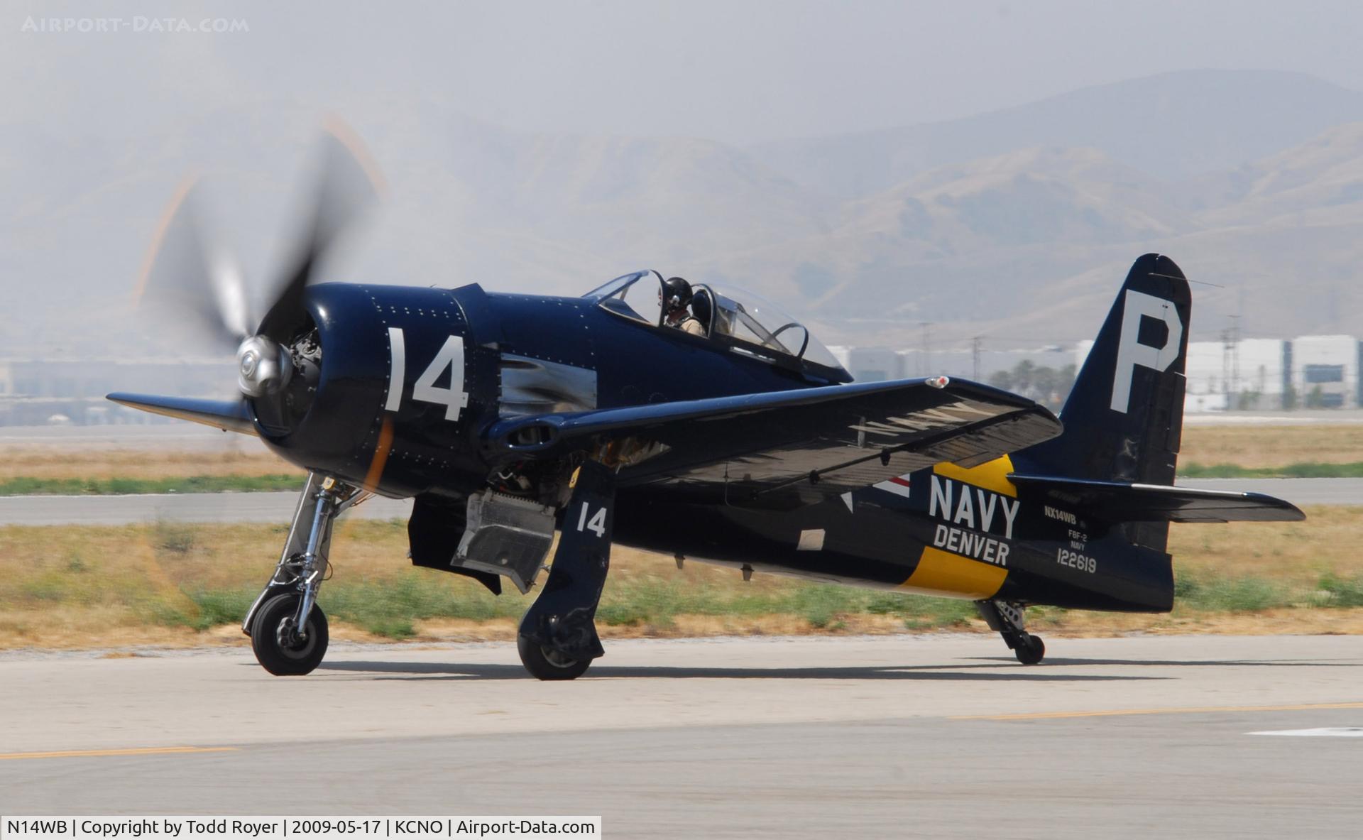 N14WB, Grumman F8F-2 (G58) Bearcat C/N D.1148, Chino Airshow 2009
