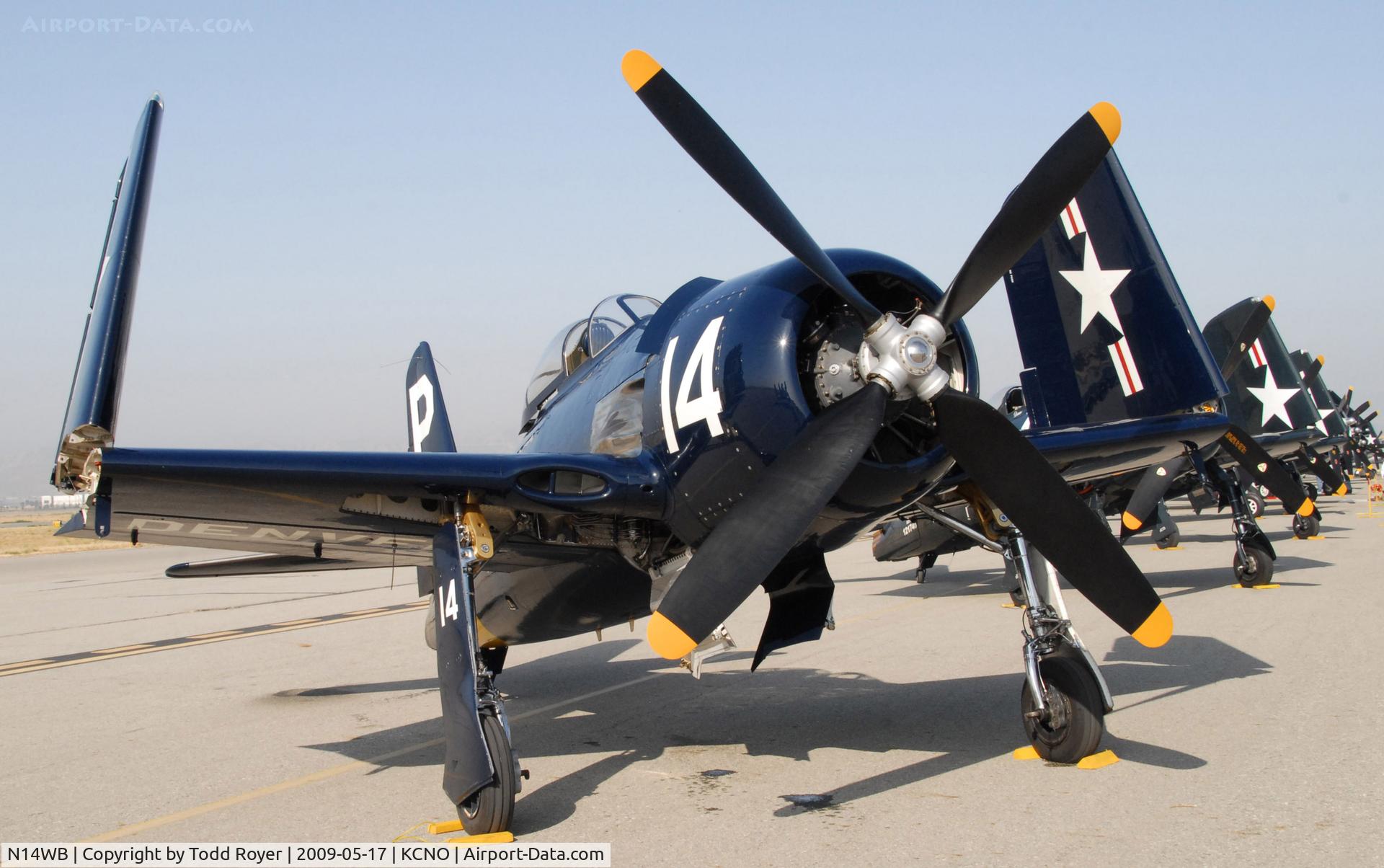 N14WB, Grumman F8F-2 (G58) Bearcat C/N D.1148, Chino Airshow 2009