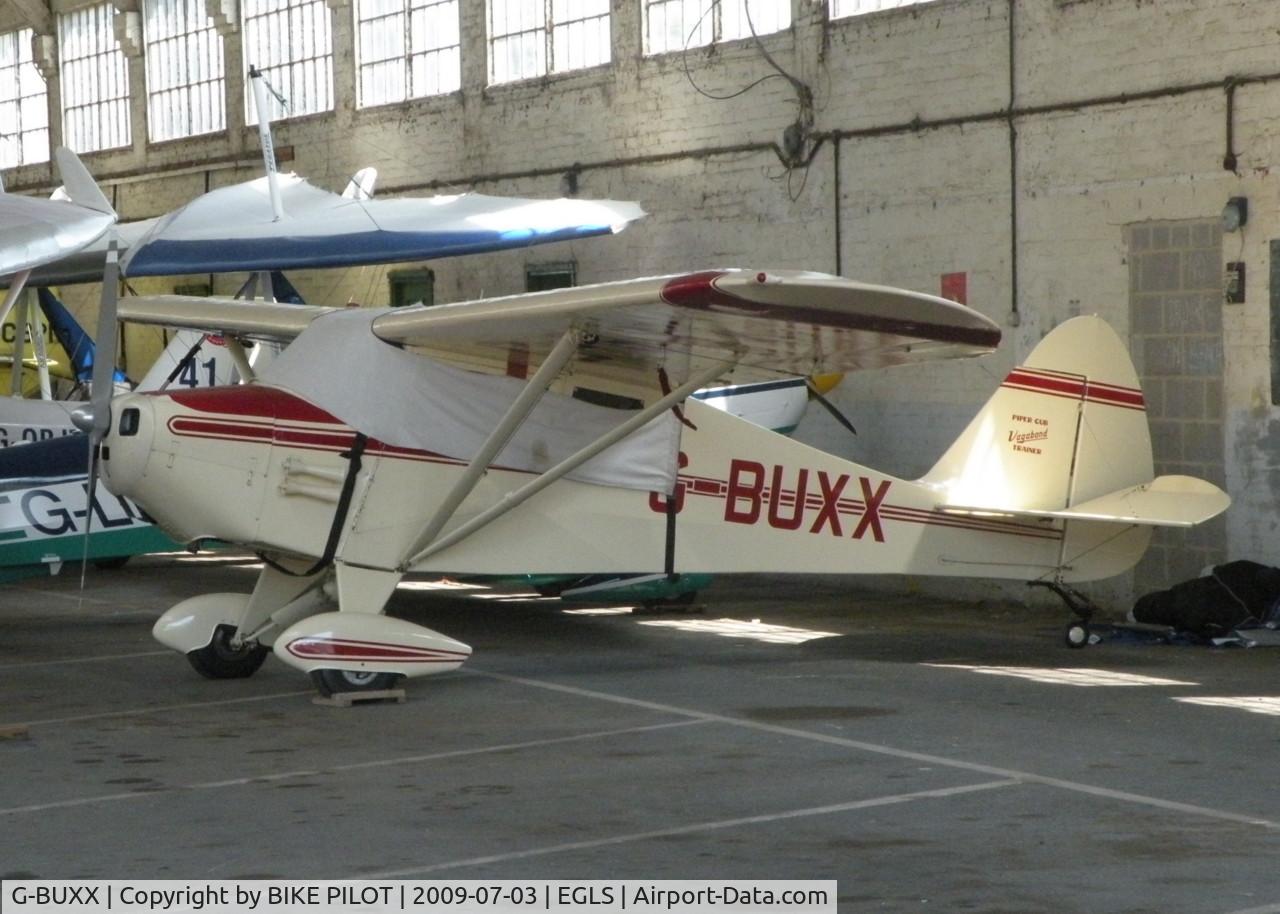 G-BUXX, 1948 Piper PA-17 Vagabond C/N 17-28, VAGABOND IN ONE OF THE FIRST WAR BELFAST HANGERS