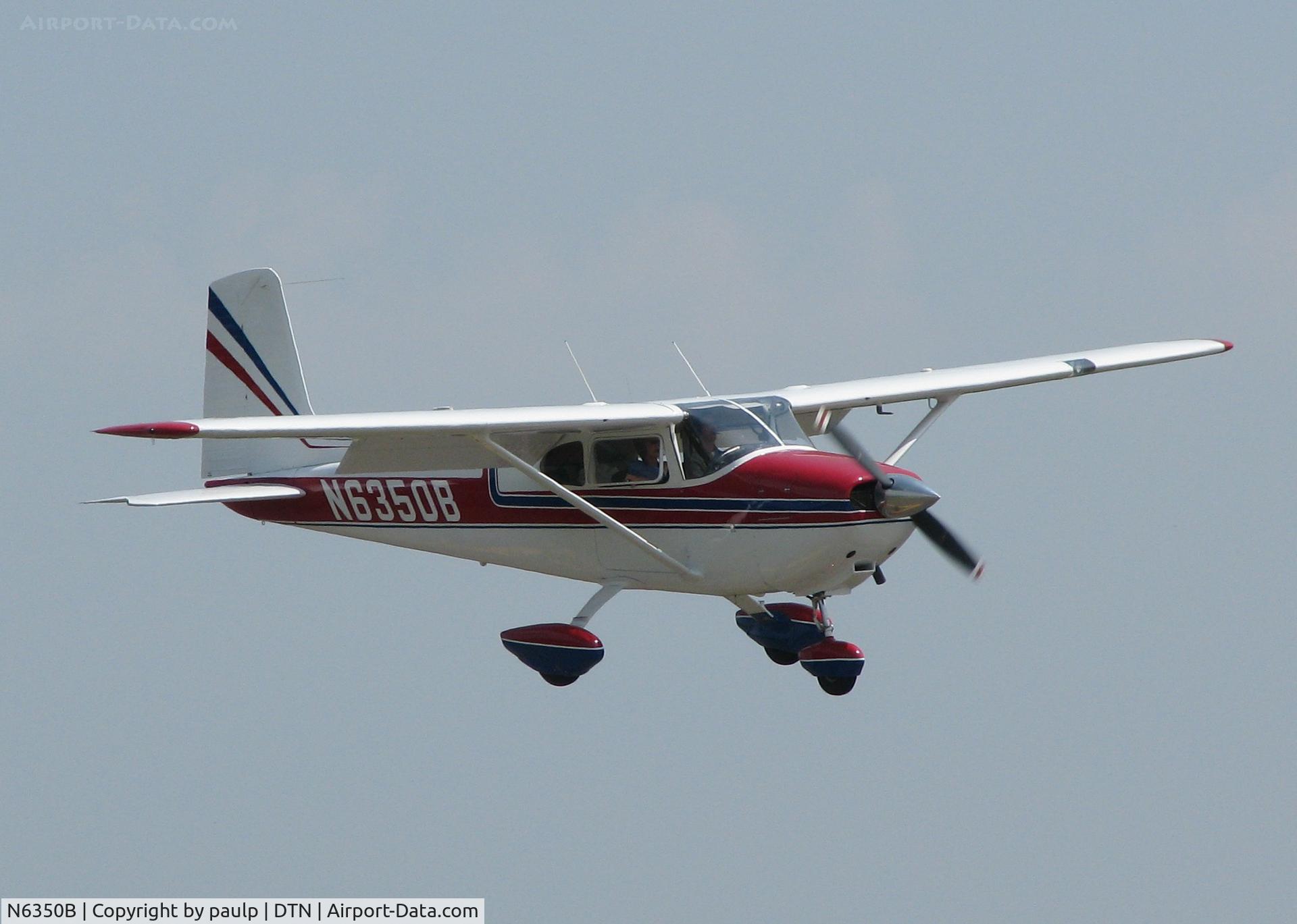N6350B, 1957 Cessna 182A Skylane C/N 34250, Landing on 14 at Downtown Shreveport.