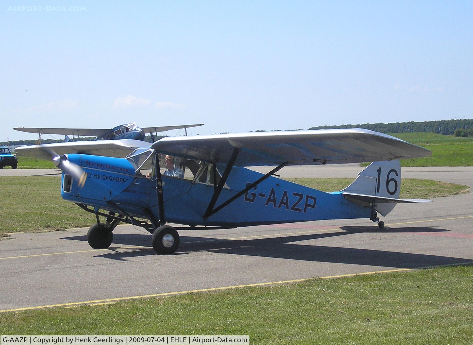 G-AAZP, 1930 De Havilland DH.80A Puss Moth C/N 2047, Aviodrome Aviation Museum at Lelystad Airport , Melbourne Race Fly In